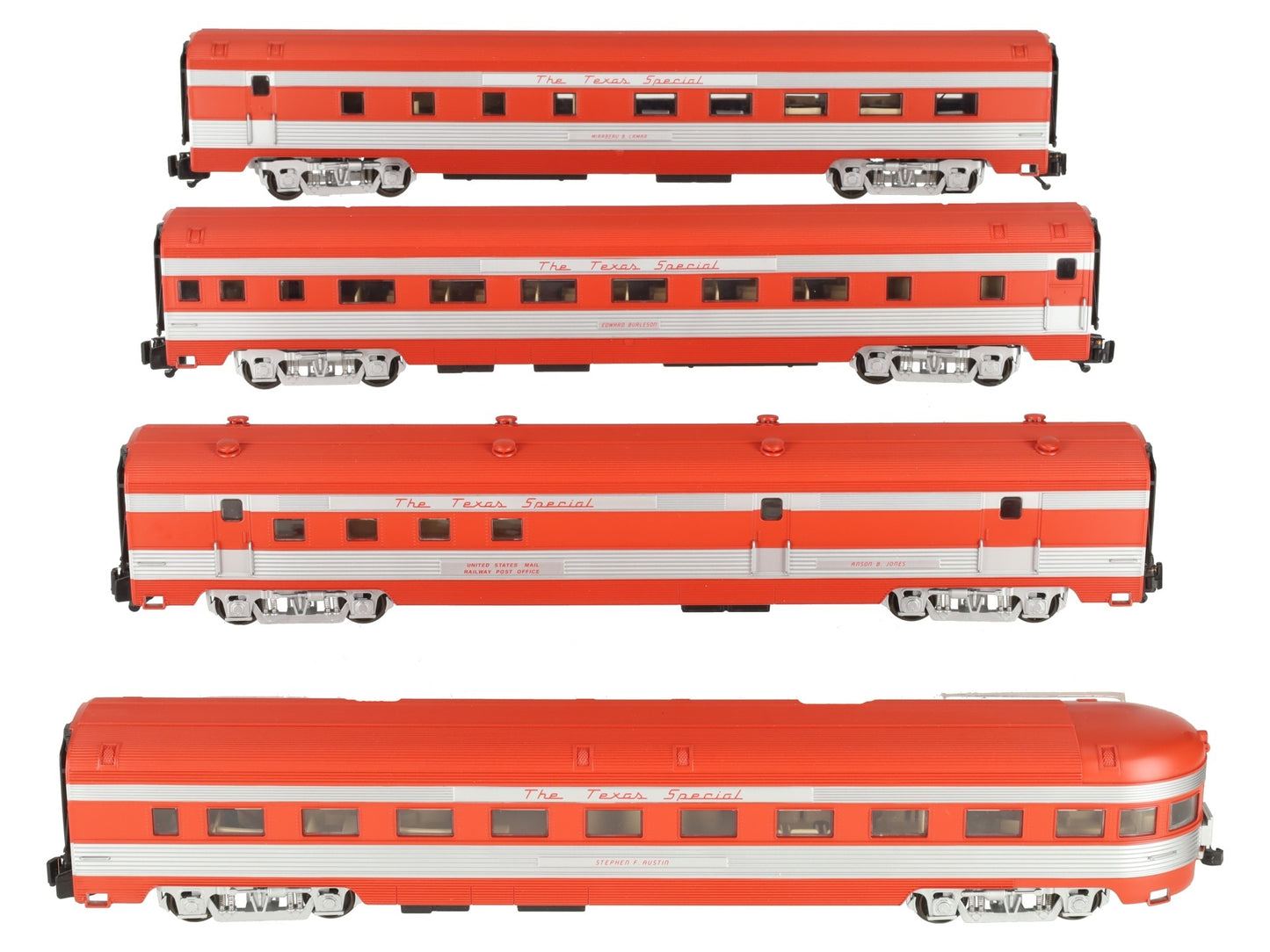 American Models S Scale MKT Texas Special Budd Passenger Cars LN/Box