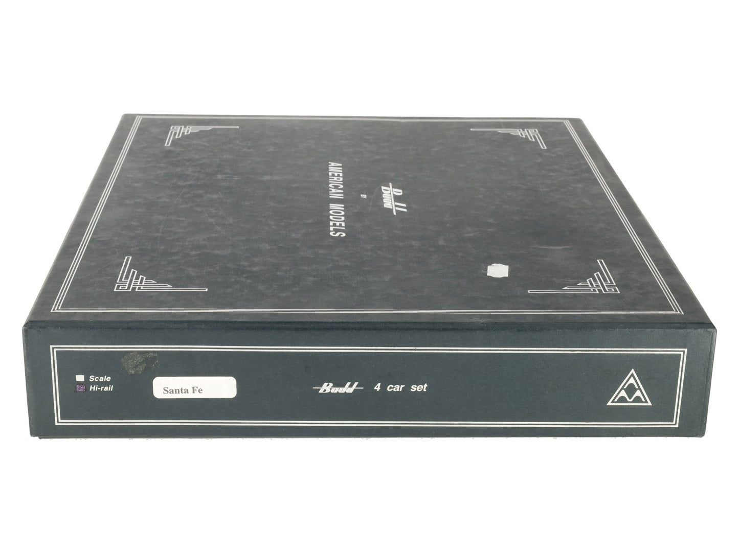 American Models S Gauge Santa Fe Chroms Budd Passenger 4-Car Set EX/Box
