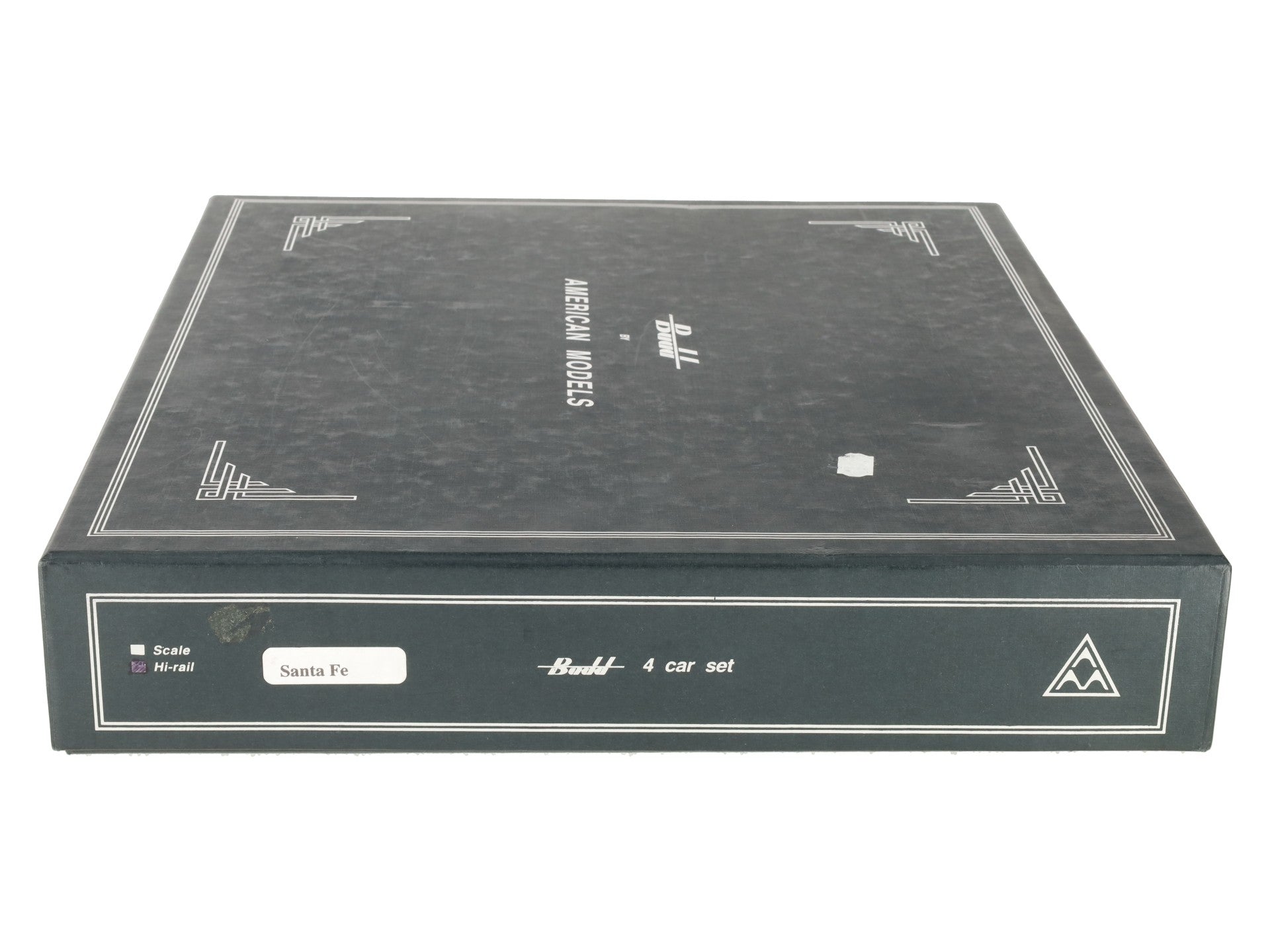 American Models S Gauge Santa Fe Chroms Budd Passenger 4-Car Set EX/Box