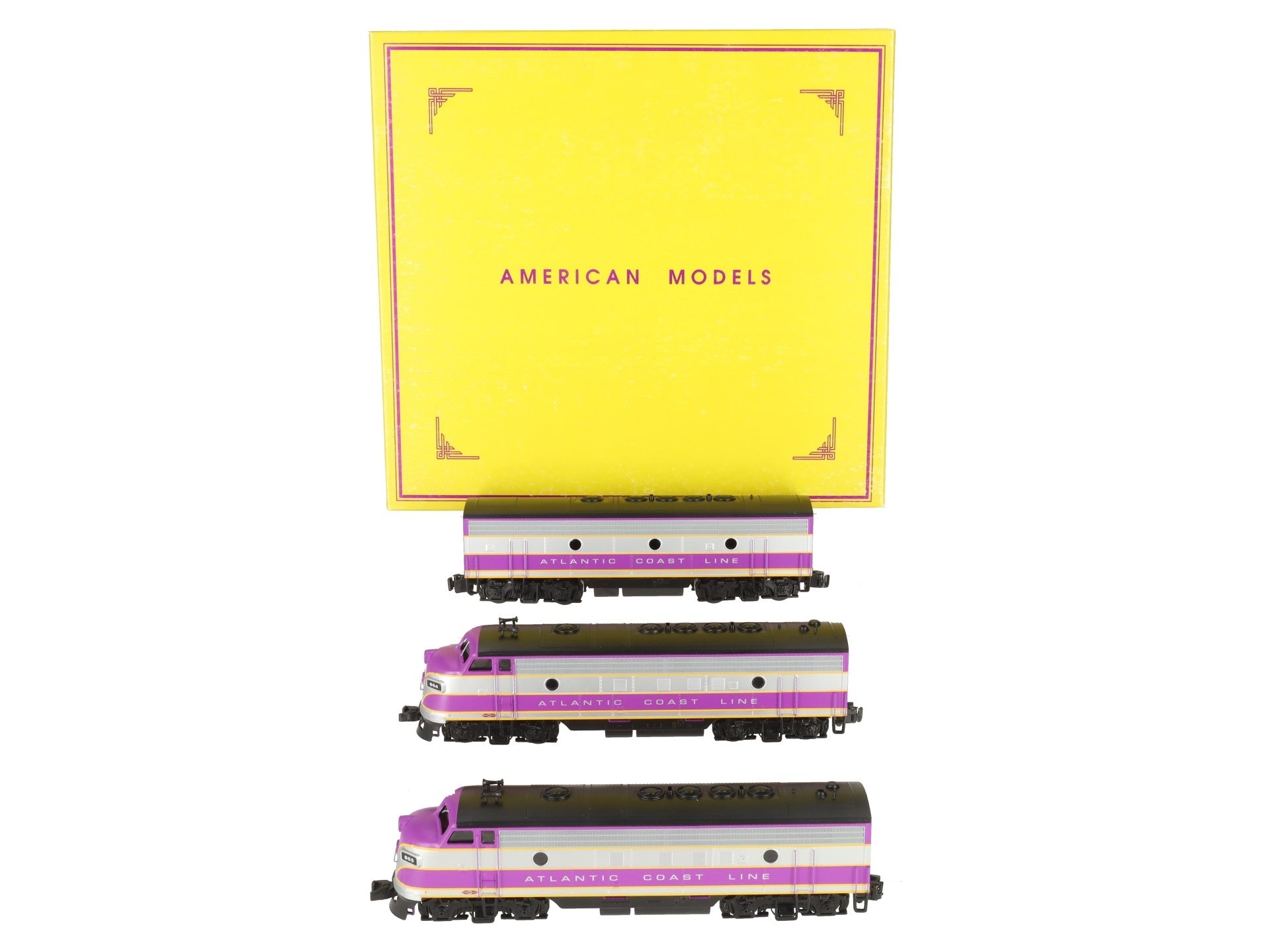 American Models S Scale ACL F7 ABA Diesel Locomotive Set LN/Box