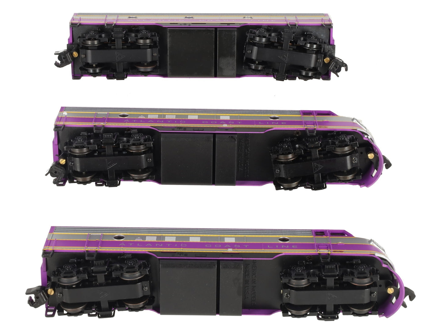 American Models S Scale ACL F7 ABA Diesel Locomotive Set LN/Box