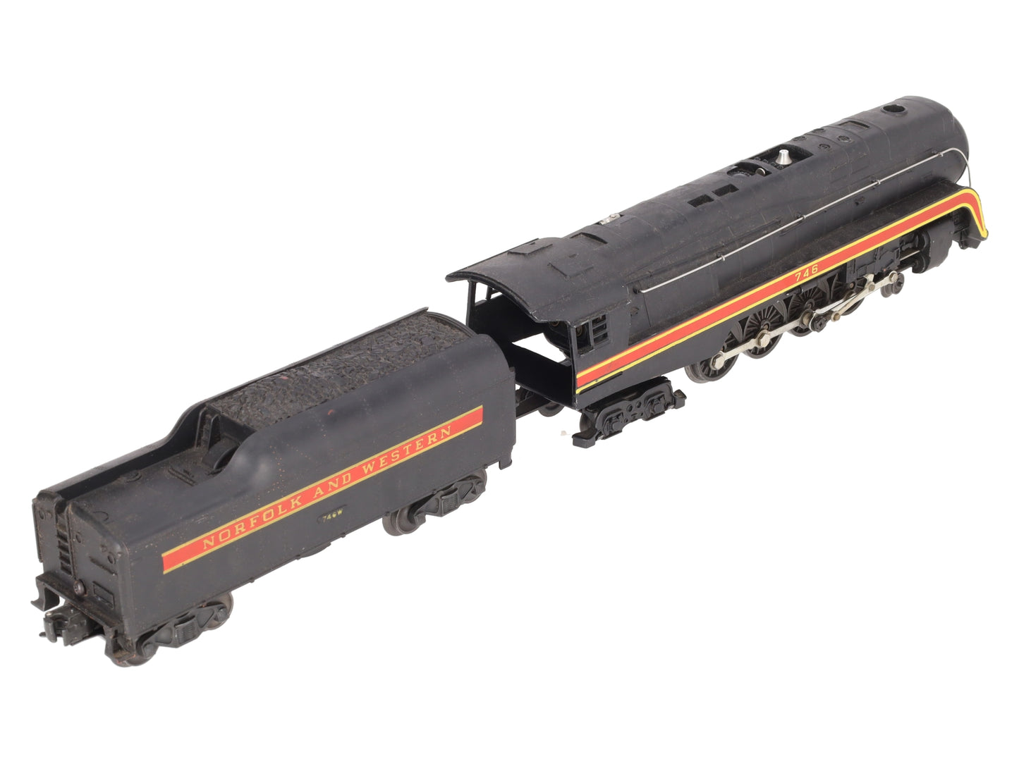 Lionel 746 Vintage O N&W J Class 4-8-4 Steam Locomotive & 746W Tender VG