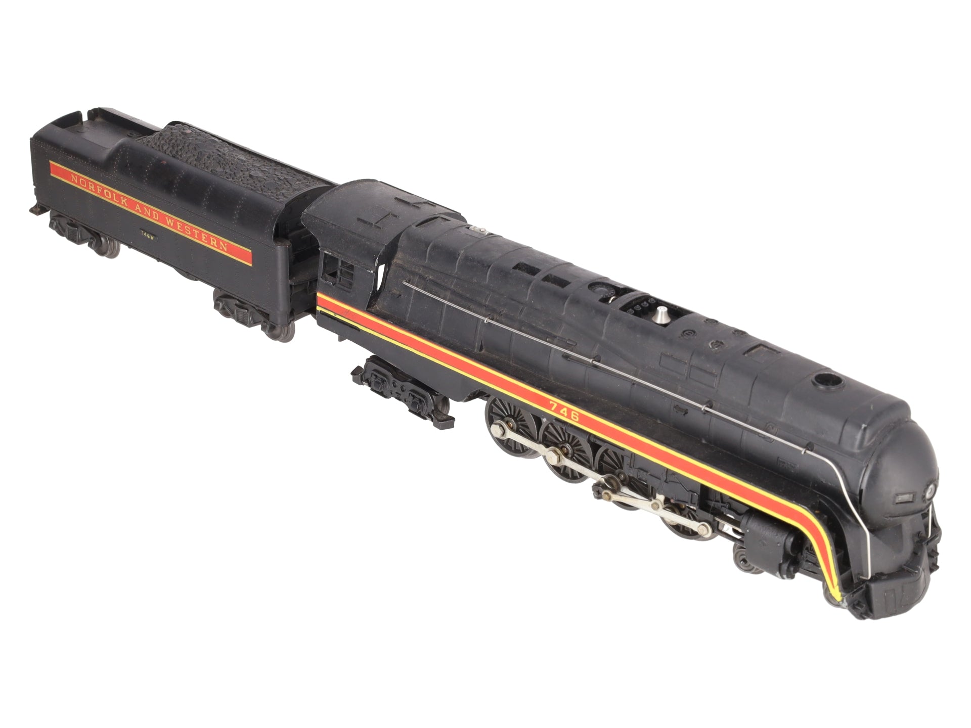 Lionel 746 Vintage O N&W J Class 4-8-4 Steam Locomotive & 746W Tender VG