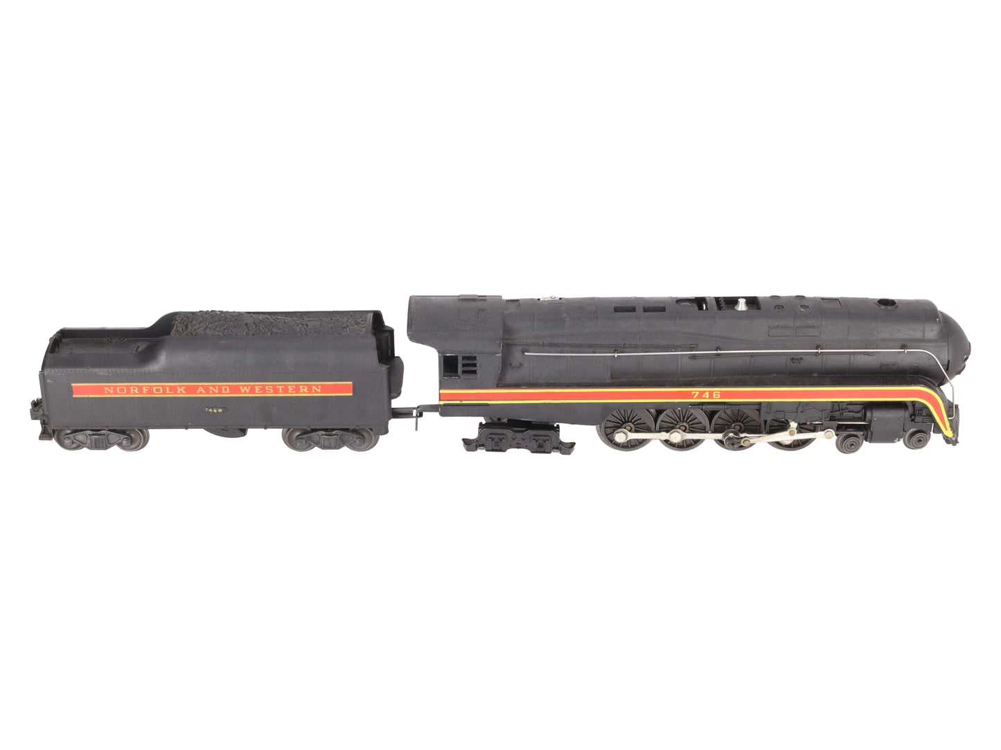 Lionel 746 Vintage O N&W J Class 4-8-4 Steam Locomotive & 746W Tender VG