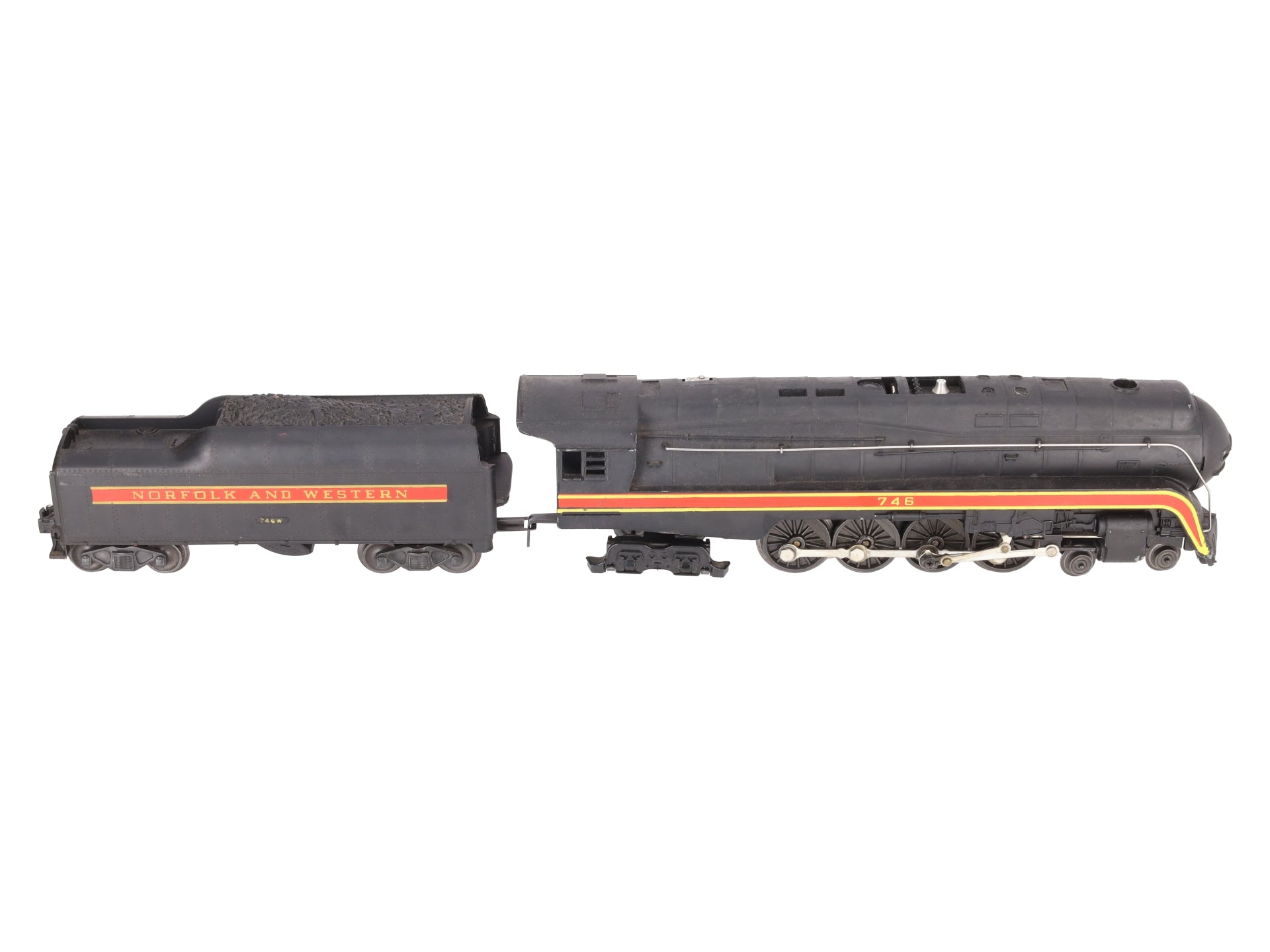 Lionel 746 Vintage O N&W J Class 4-8-4 Steam Locomotive & 746W Tender VG