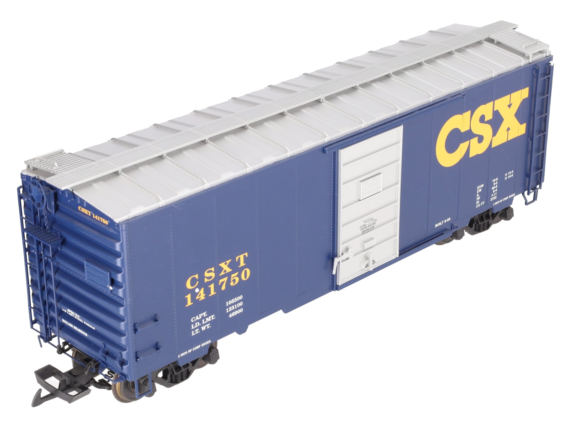 USA Trains R19208A G CSX 40' PS-1 Boxcar #141750 (Metal Wheels) LN/Box