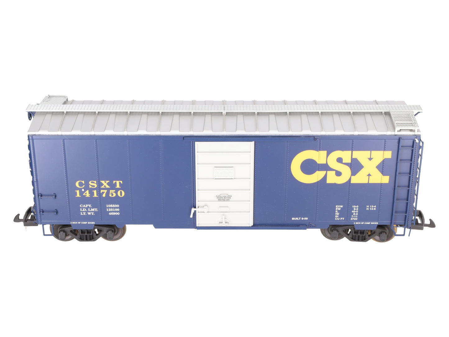USA Trains R19208A G CSX 40' PS-1 Boxcar #141750 (Metal Wheels) LN/Box