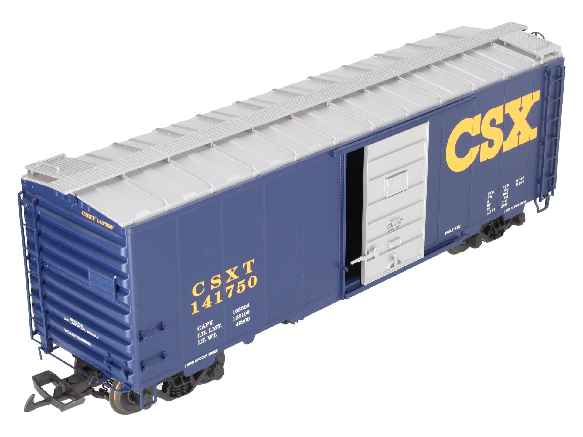 USA Trains R19208A G CSX 40' PS-1 Boxcar #141750 (Metal Wheels) LN/Box