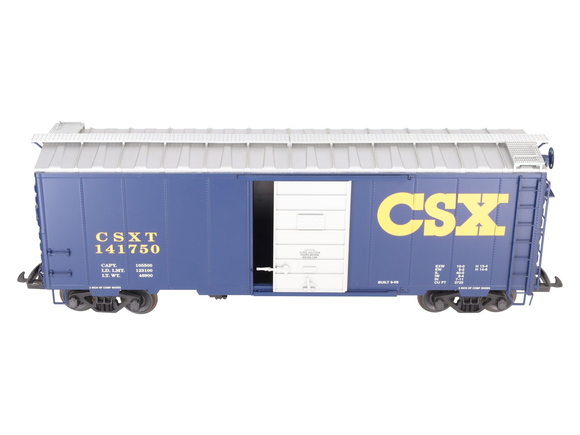 USA Trains R19208A G CSX 40' PS-1 Boxcar #141750 (Metal Wheels) LN/Box