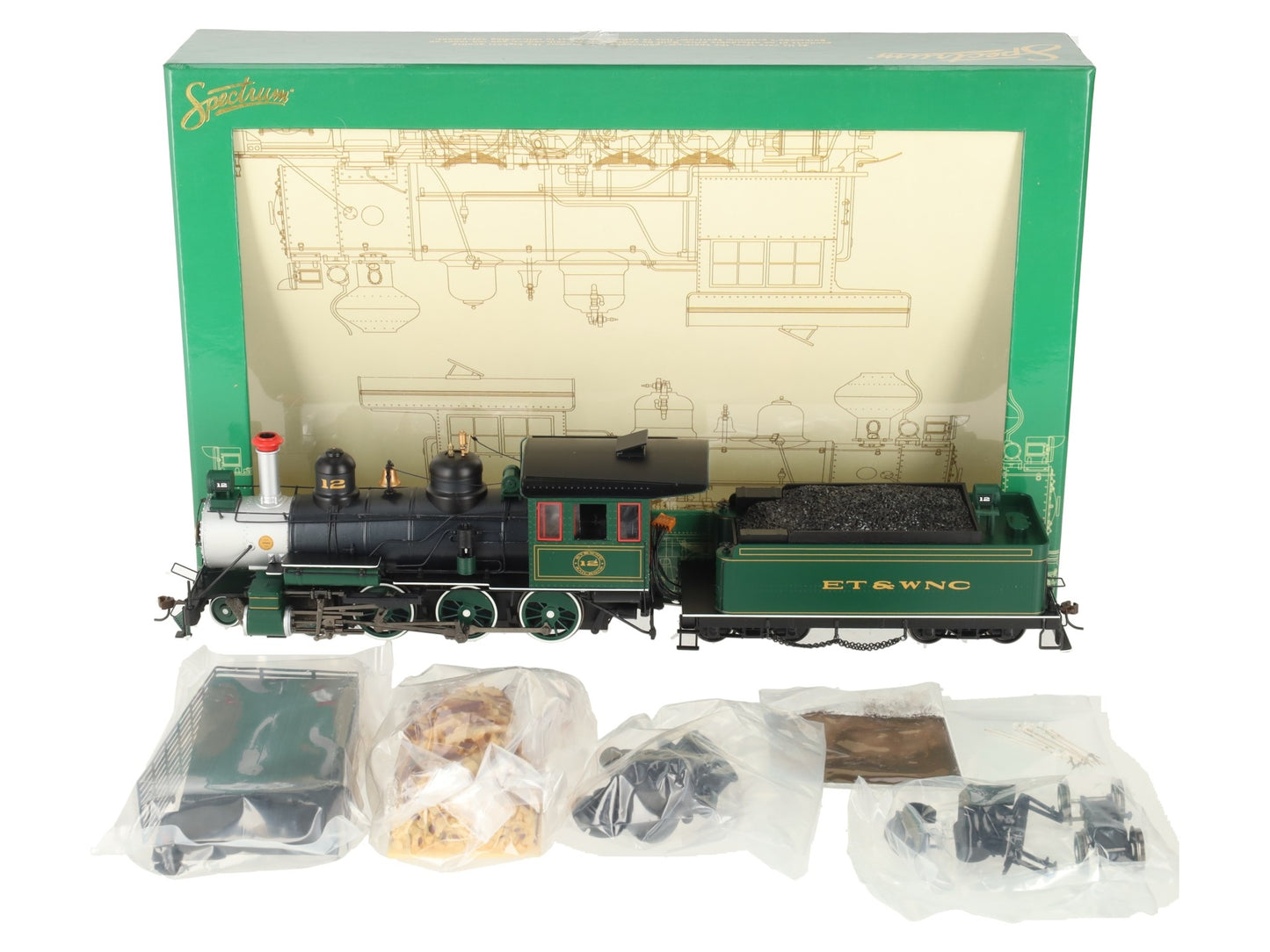 Bachmann 28670 On30 ET&WNC Carolina 4-6-0 Steel Cab Steam Locomotive w/DCC #12 LN/Box