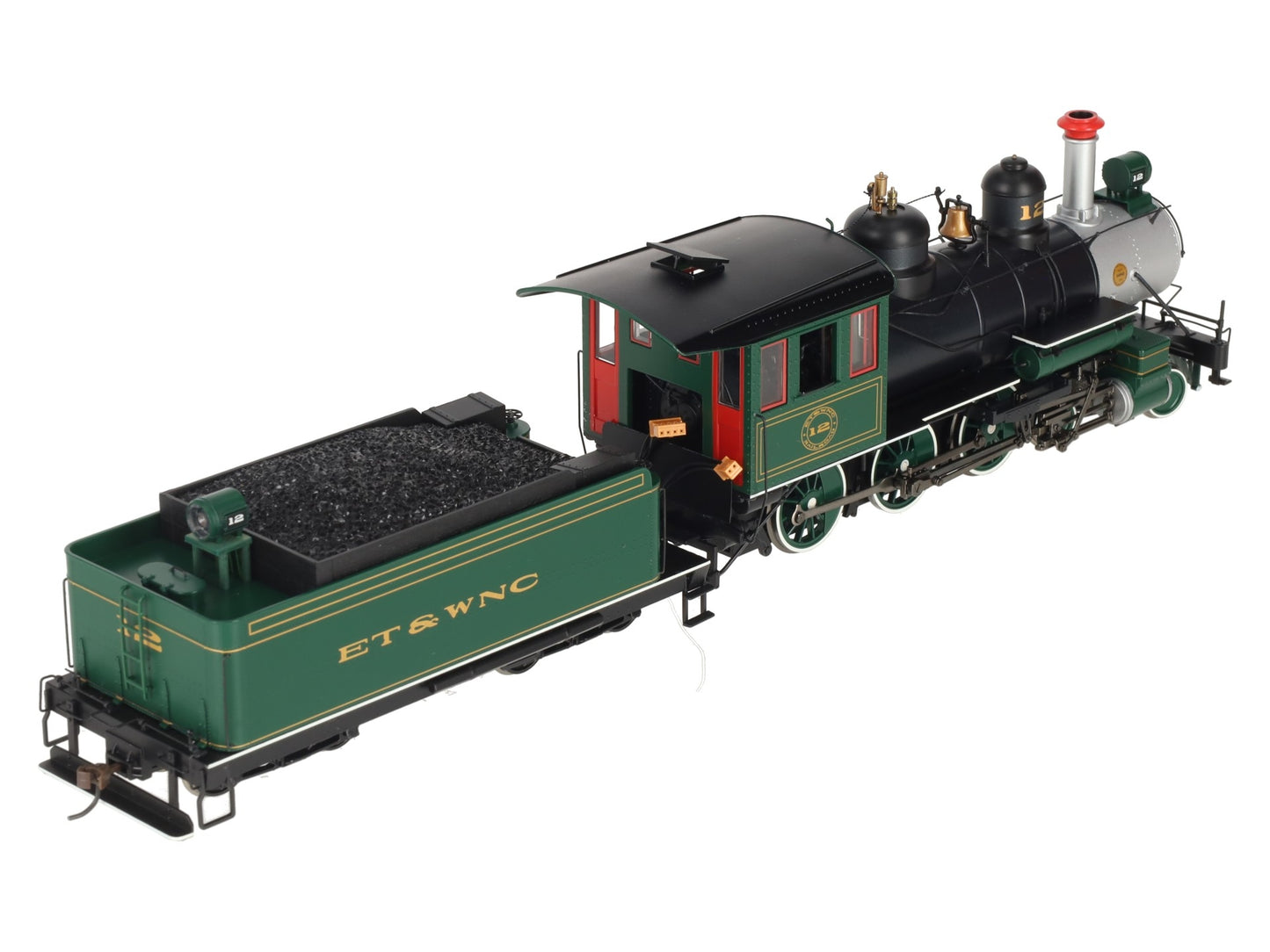 Bachmann 28670 On30 ET&WNC Carolina 4-6-0 Steel Cab Steam Locomotive w/DCC #12 LN/Box