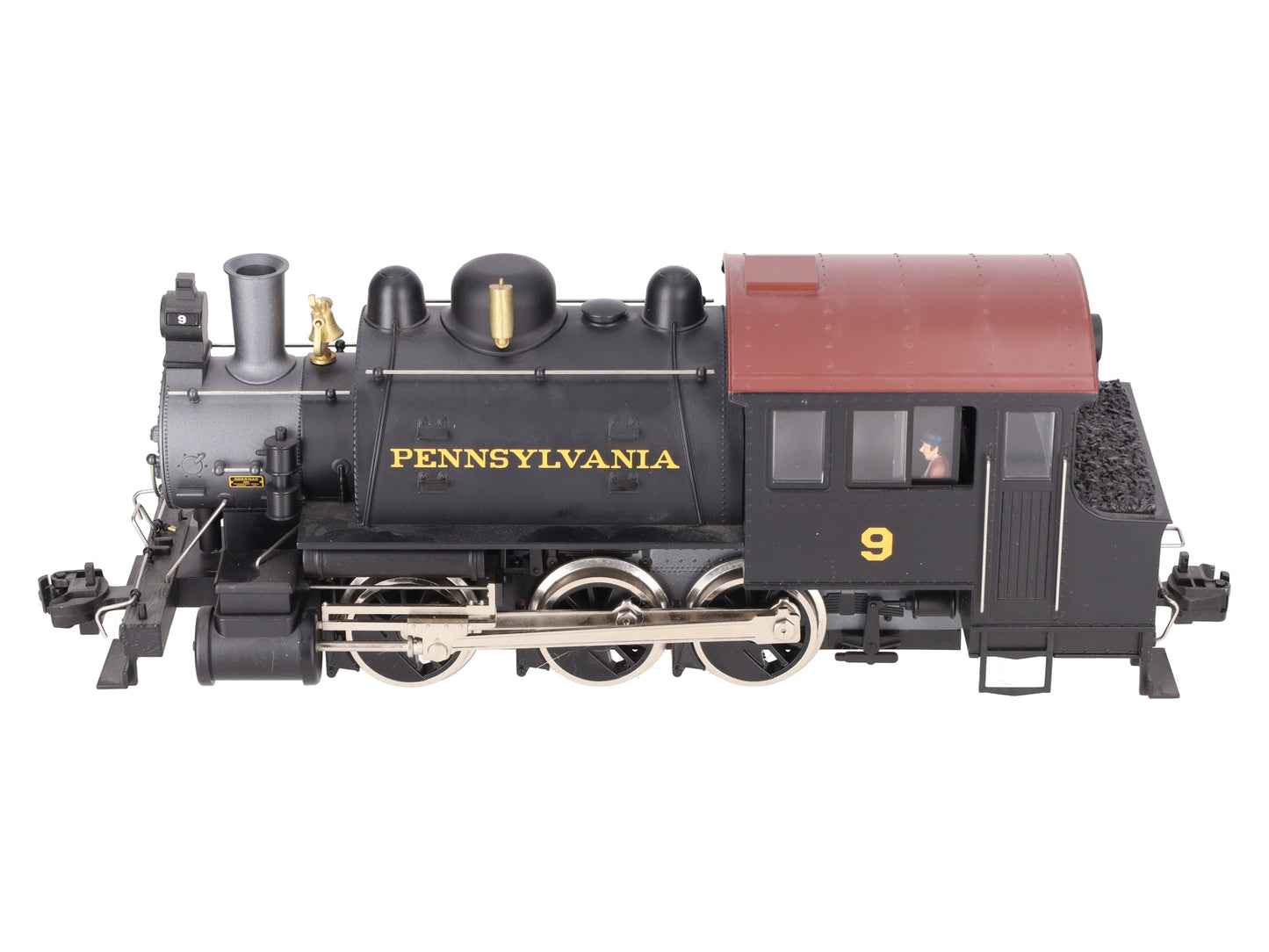 USA Trains 20056 G Pennsylvania Dockside 0-6-0T Steam Locomotive with Sound #9 EX/Box