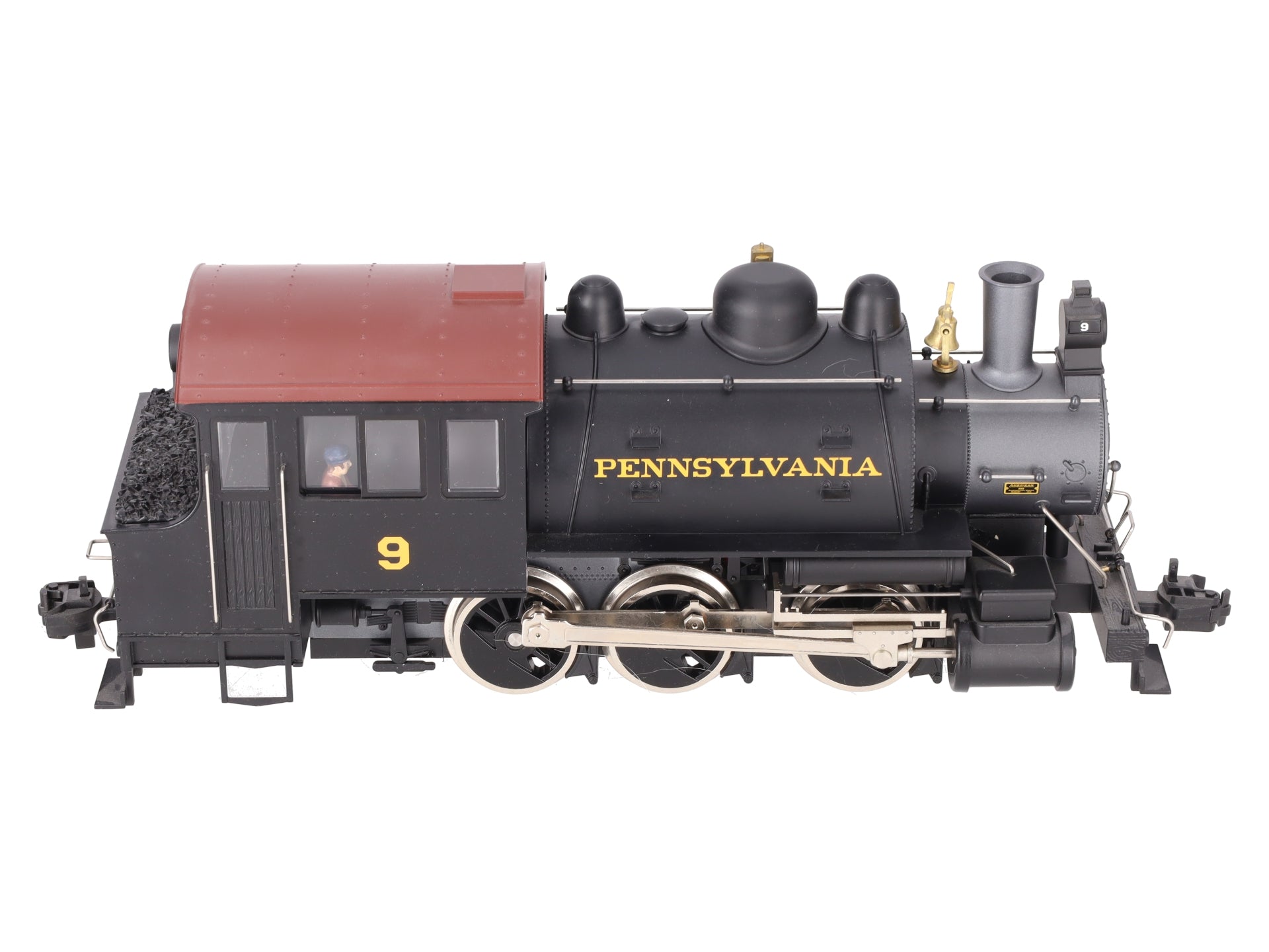 USA Trains 20056 G Pennsylvania Dockside 0-6-0T Steam Locomotive with Sound #9 EX/Box
