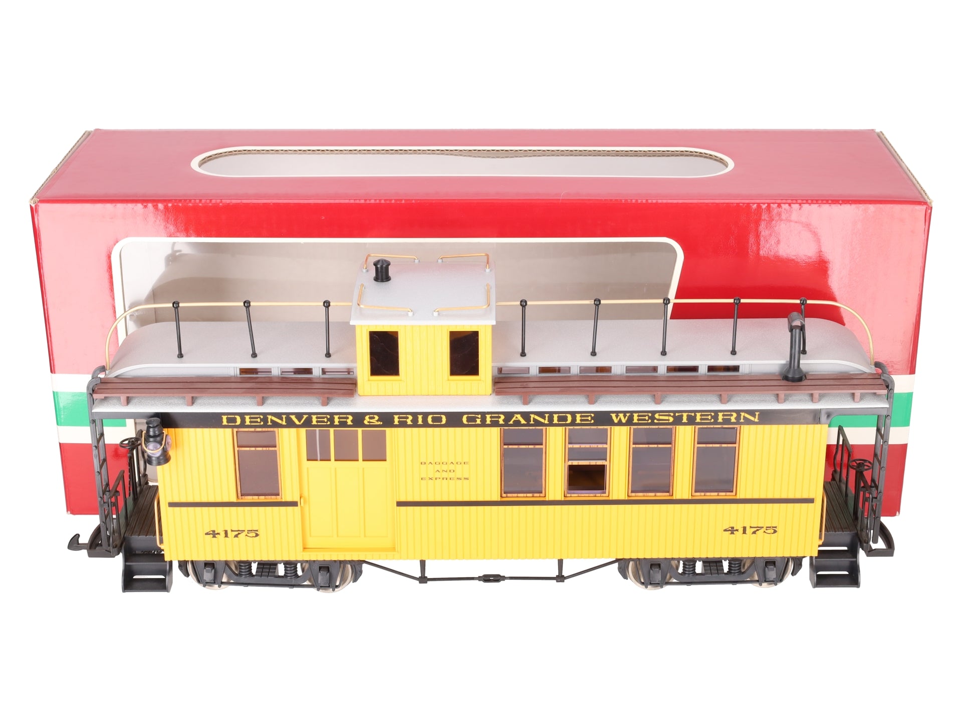 LGB 4175 G Scale Rio Grande Combine/Caboose - Metal Wheels LN/Box