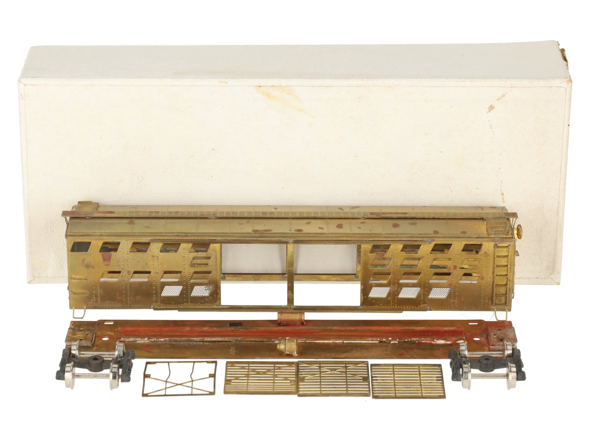 TID Trains Inc. HO BRASS Baltimore & Ohio S-1 Cattle Car Kit-Unpainted EX/Box