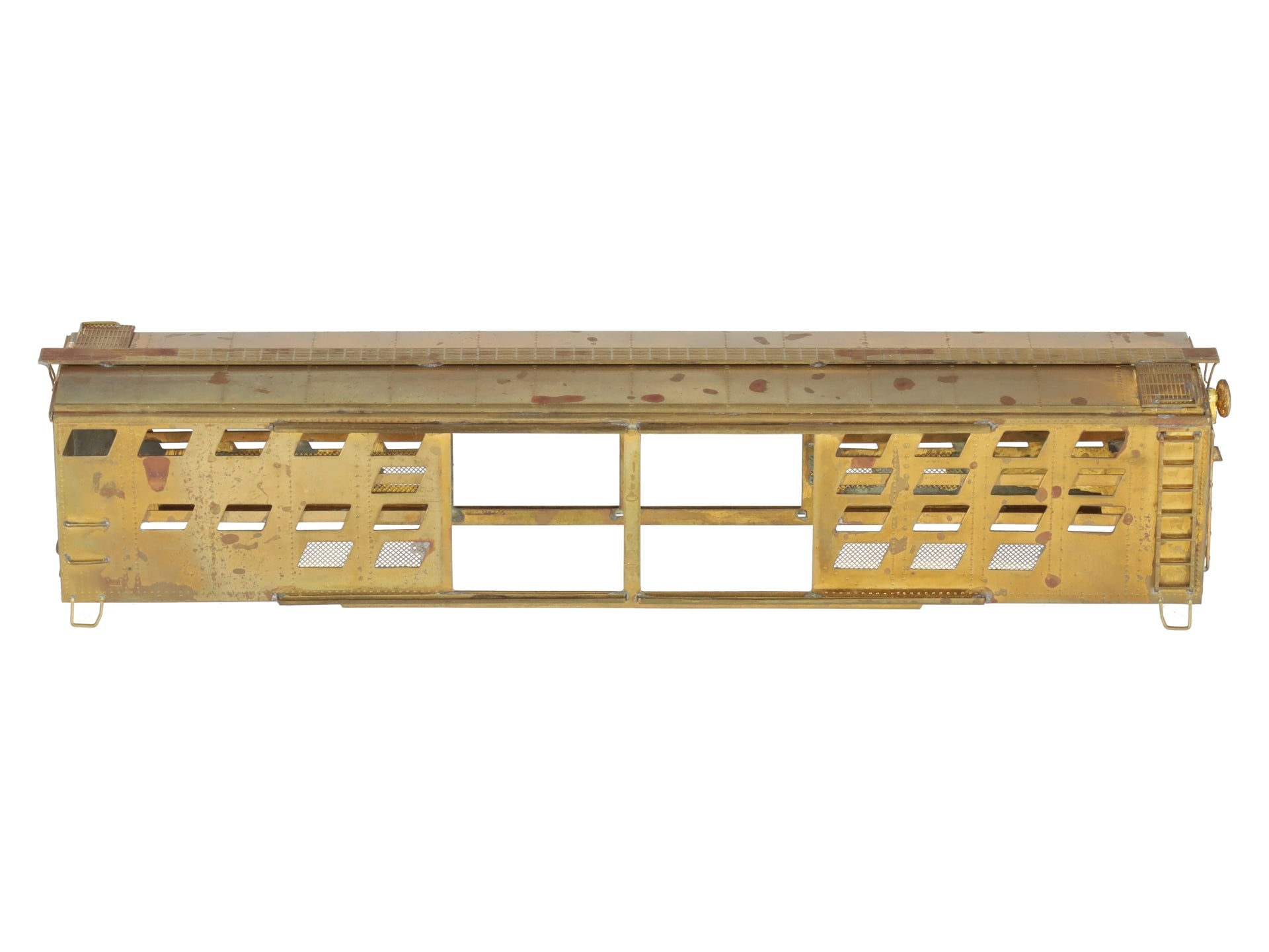 TID Trains Inc. HO BRASS Baltimore & Ohio S-1 Cattle Car Kit-Unpainted EX/Box