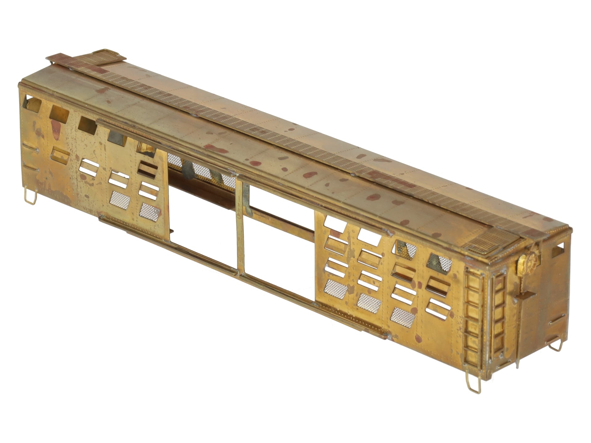 TID Trains Inc. HO BRASS Baltimore & Ohio S-1 Cattle Car Kit-Unpainted EX/Box