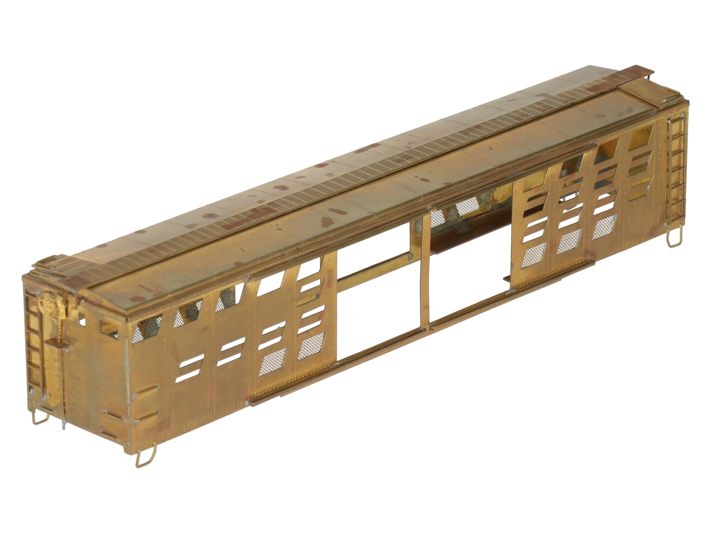 TID Trains Inc. HO BRASS Baltimore & Ohio S-1 Cattle Car Kit-Unpainted EX/Box