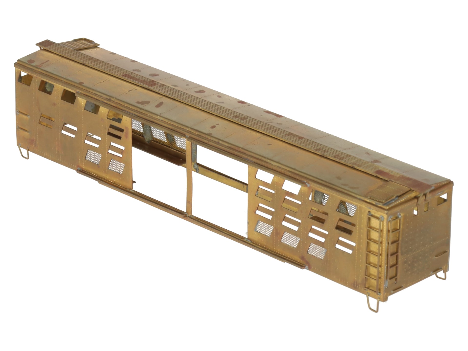 TID Trains Inc. HO BRASS Baltimore & Ohio S-1 Cattle Car Kit-Unpainted EX/Box