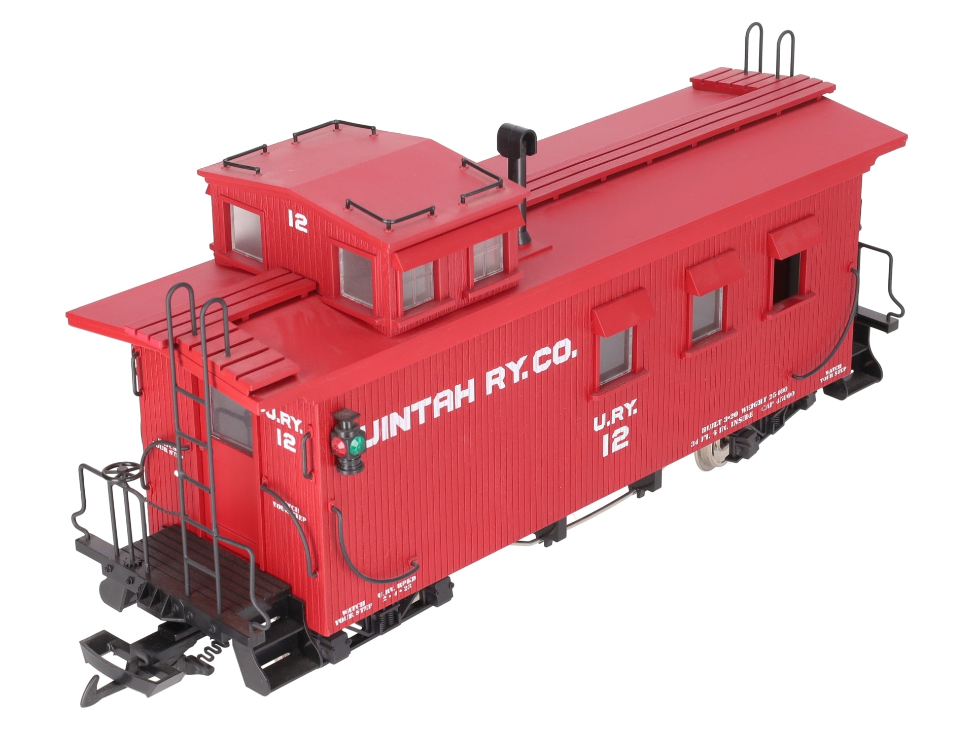 USA Trains R12007 G Uintah Railway Caboose #12 (Metal Wheels) EX/Box