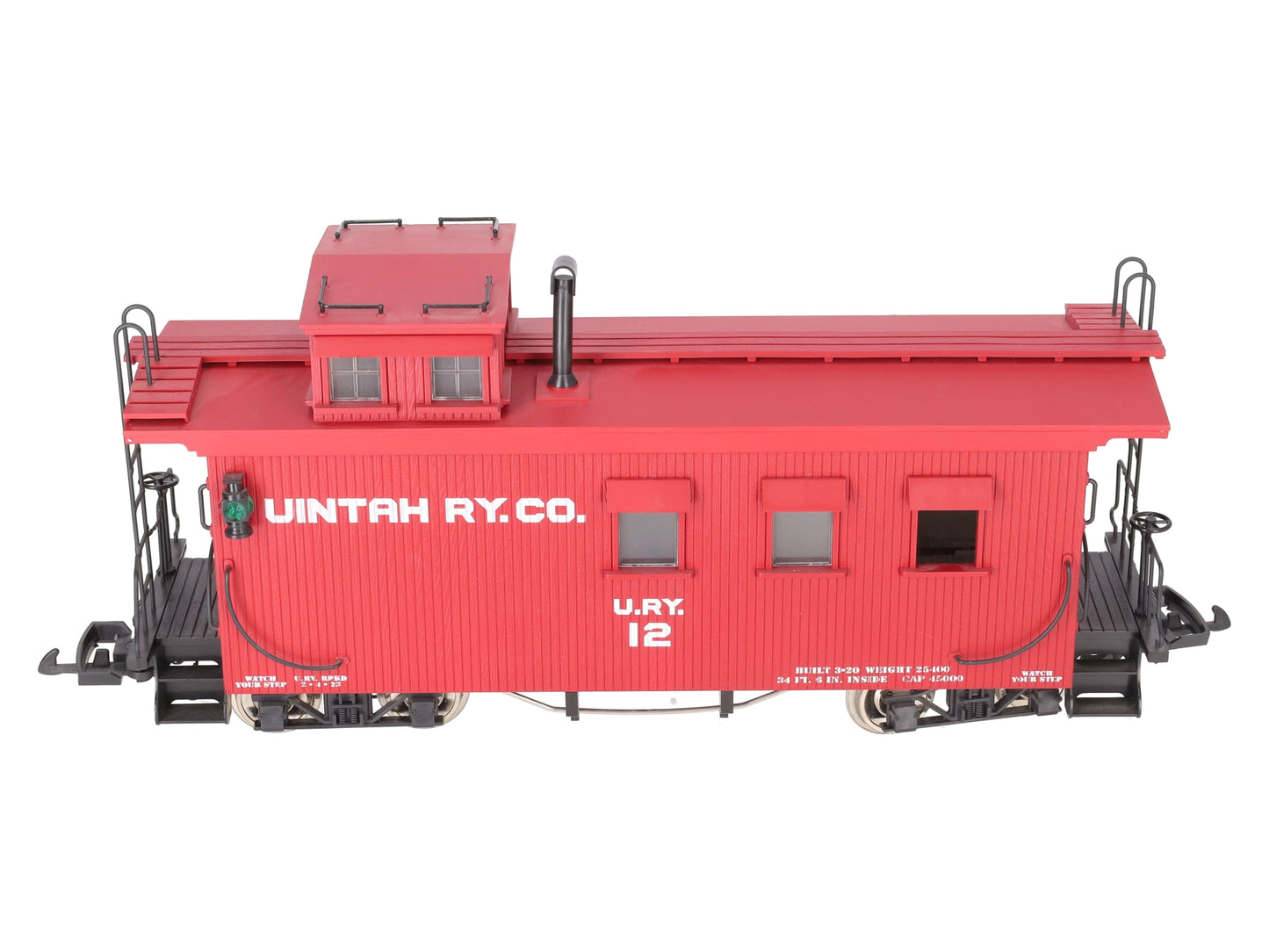 USA Trains R12007 G Uintah Railway Caboose #12 (Metal Wheels) EX/Box