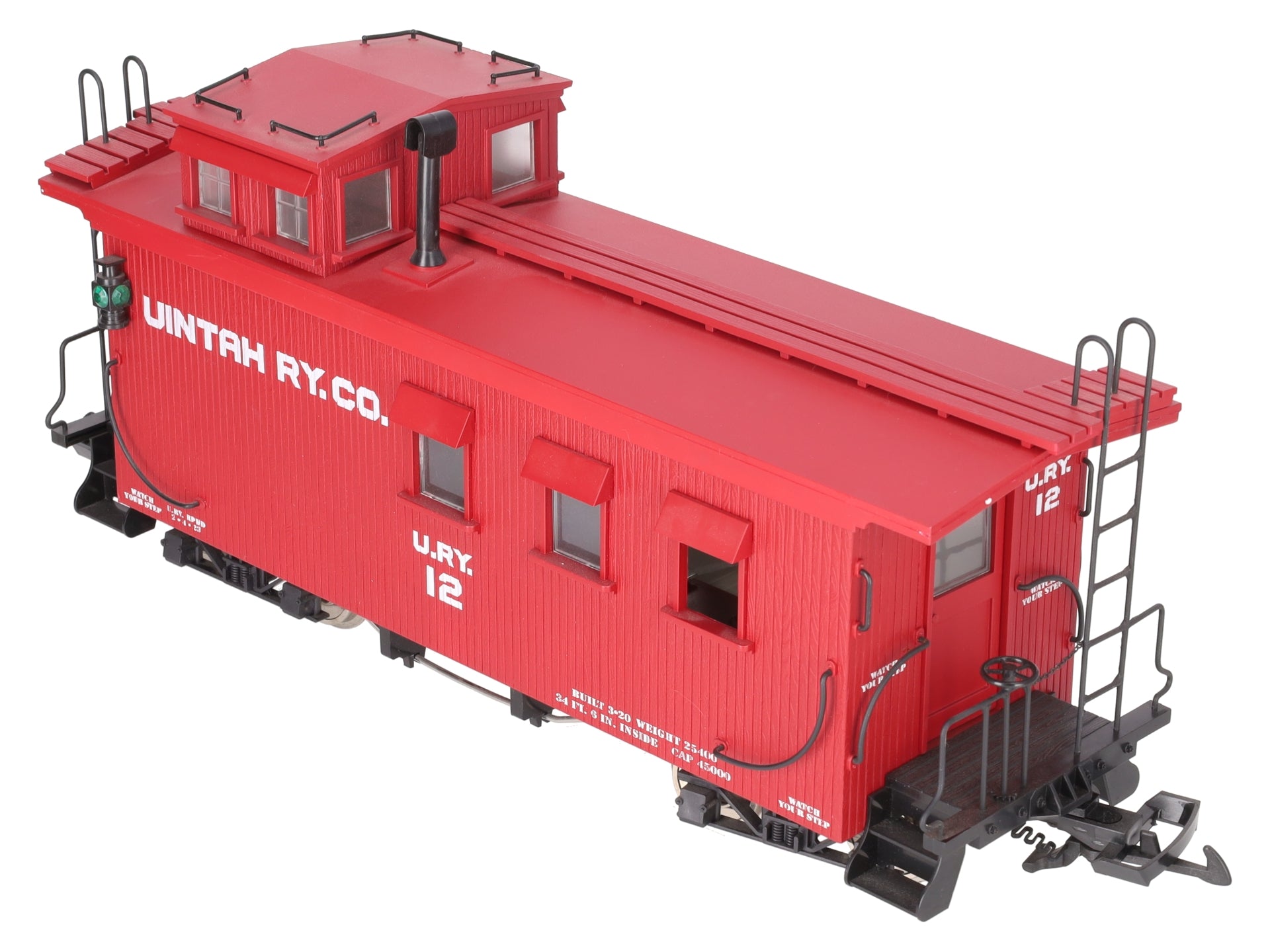 USA Trains R12007 G Uintah Railway Caboose #12 (Metal Wheels) EX/Box