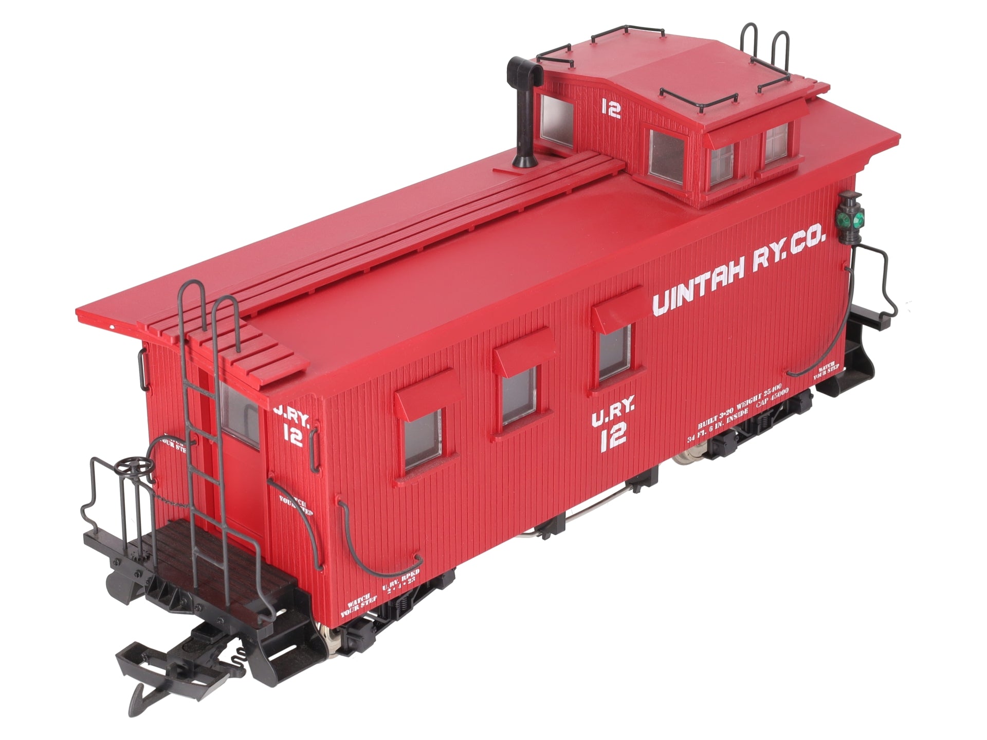 USA Trains R12007 G Uintah Railway Caboose #12 (Metal Wheels) EX/Box