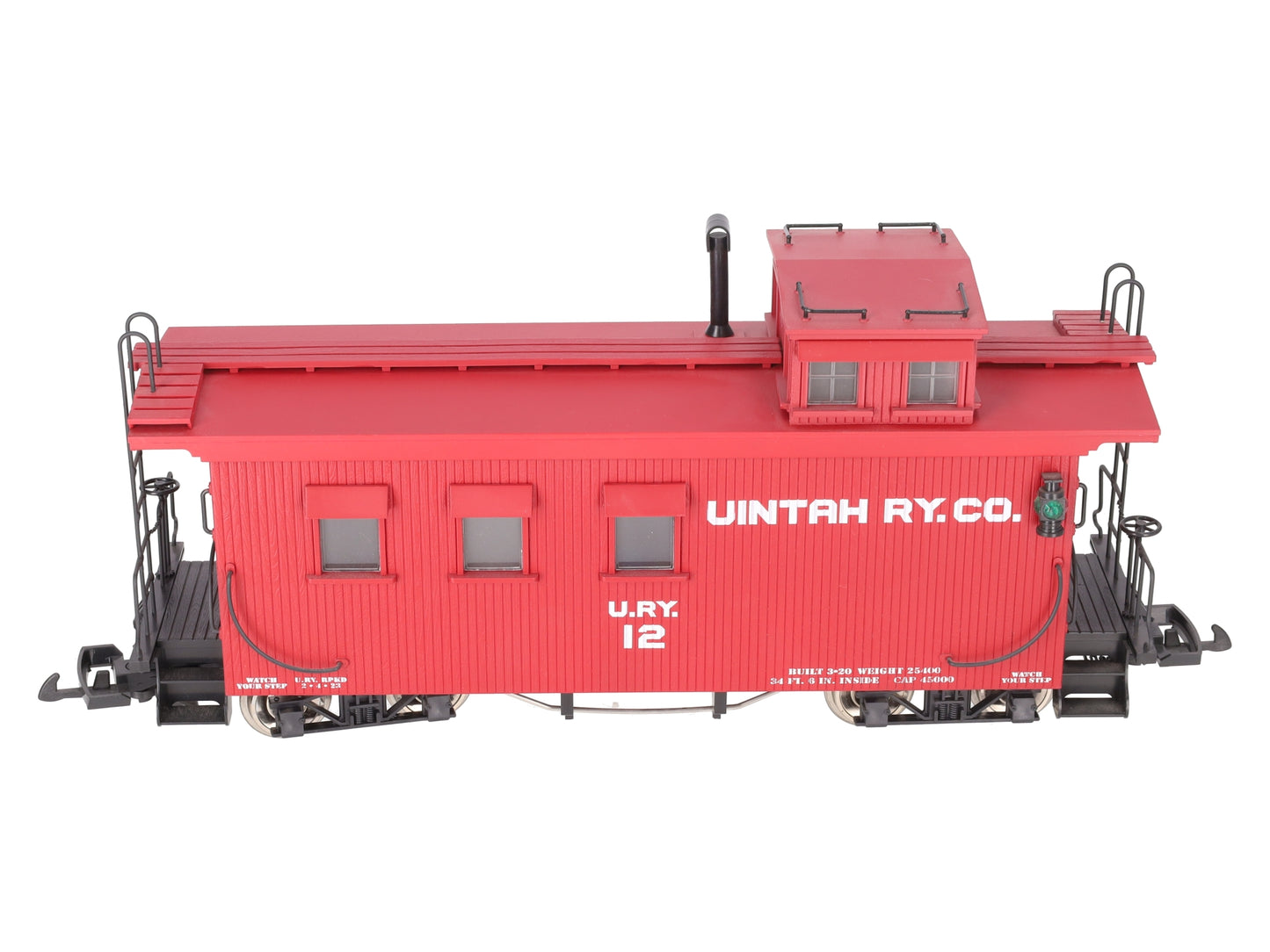 USA Trains R12007 G Uintah Railway Caboose #12 (Metal Wheels) EX/Box