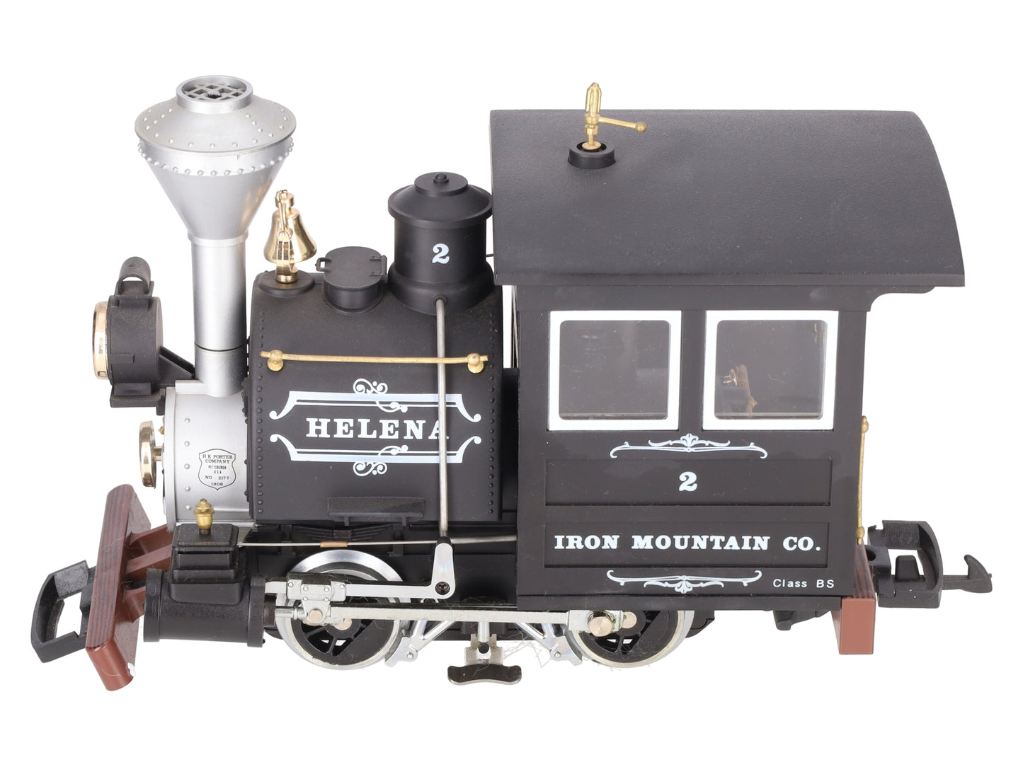 LGB 2177D G Scale Iron Mountain Co "Helena" 0-4-0 Steam Locomotive #2 VG/Box