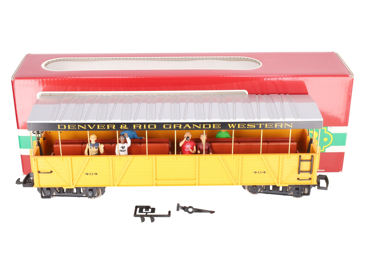 LGB 30260 Denver & Rio Grande Western Covered Passenger Car #404 (Metal Wheels) EX/Box