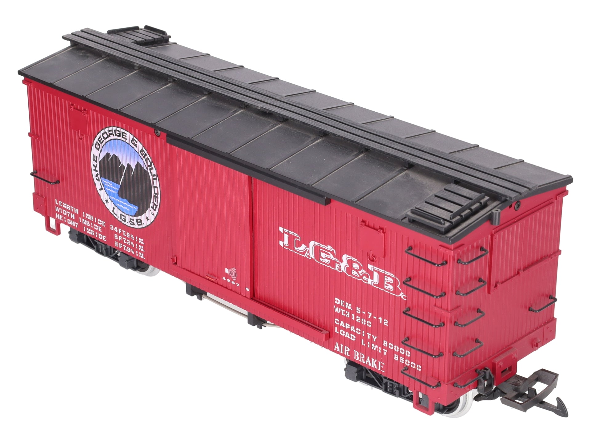 LGB 4267S G Lake George & Boulder Boxcar w/ Sound (Metal Wheels) LN/Box