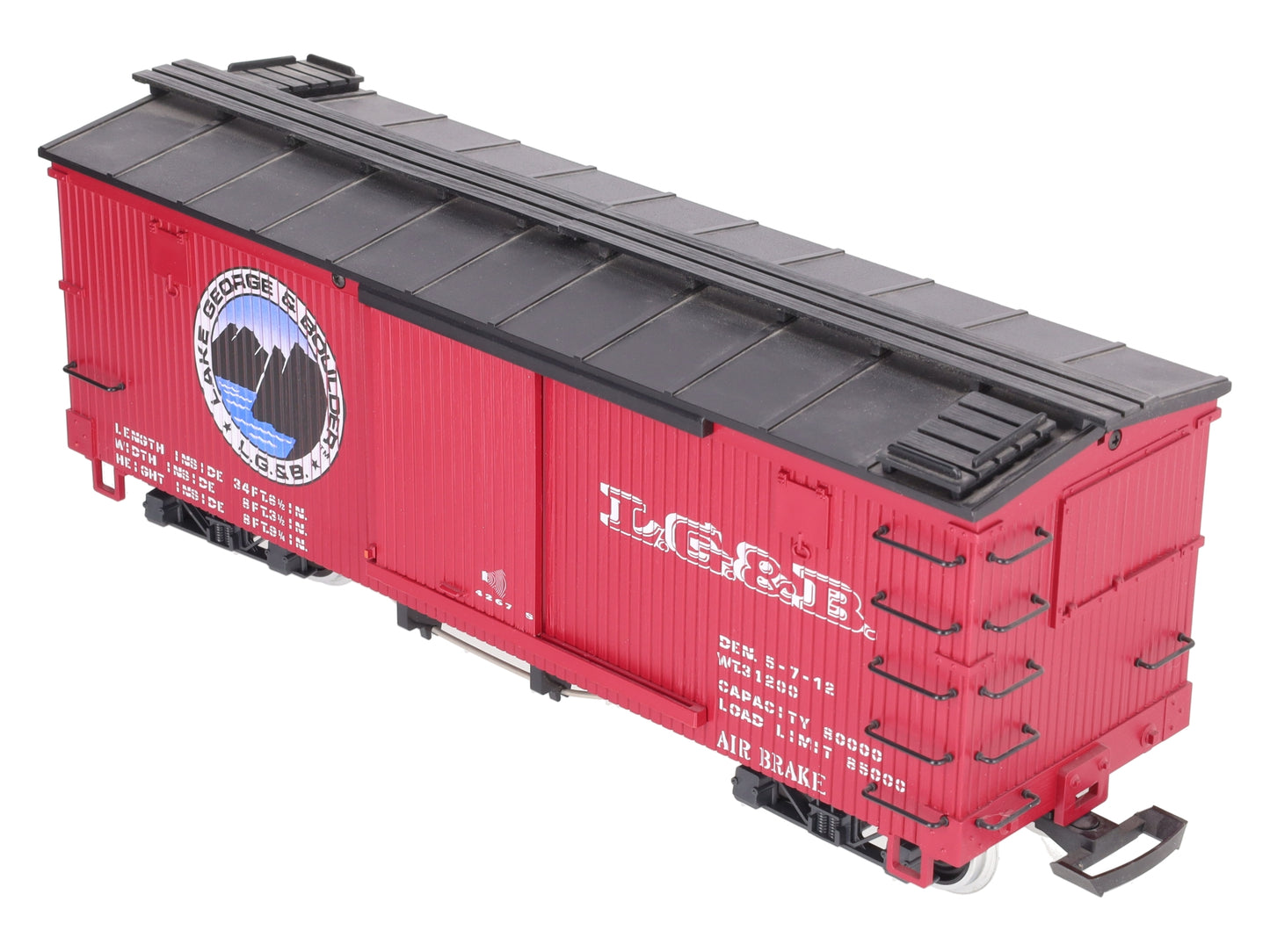 LGB 4267S G Lake George & Boulder Boxcar w/ Sound (Metal Wheels) LN/Box