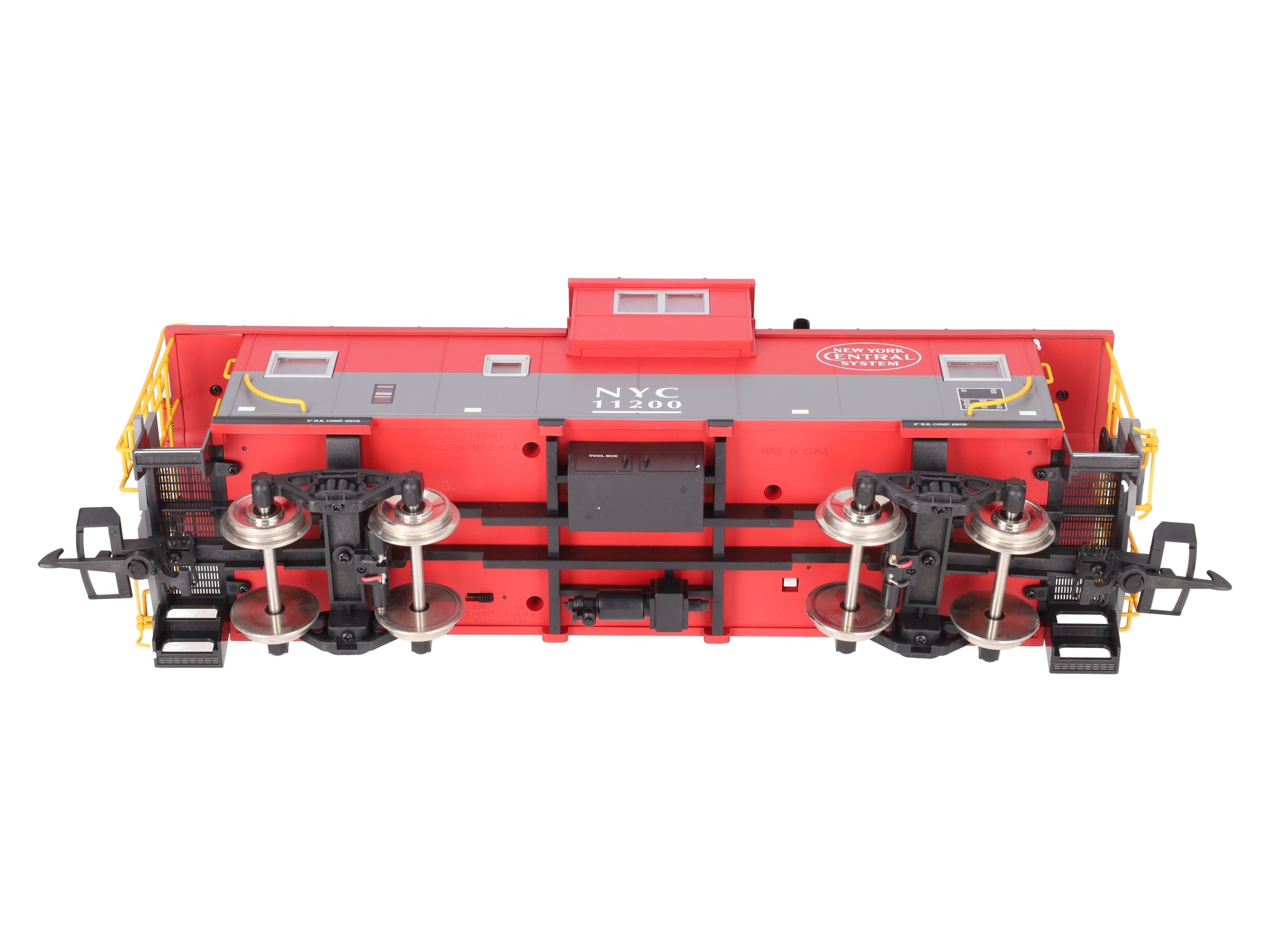 USA Trains R12108 G New York Central Extended Vision Caboose (Metal Wheels) EX/Box