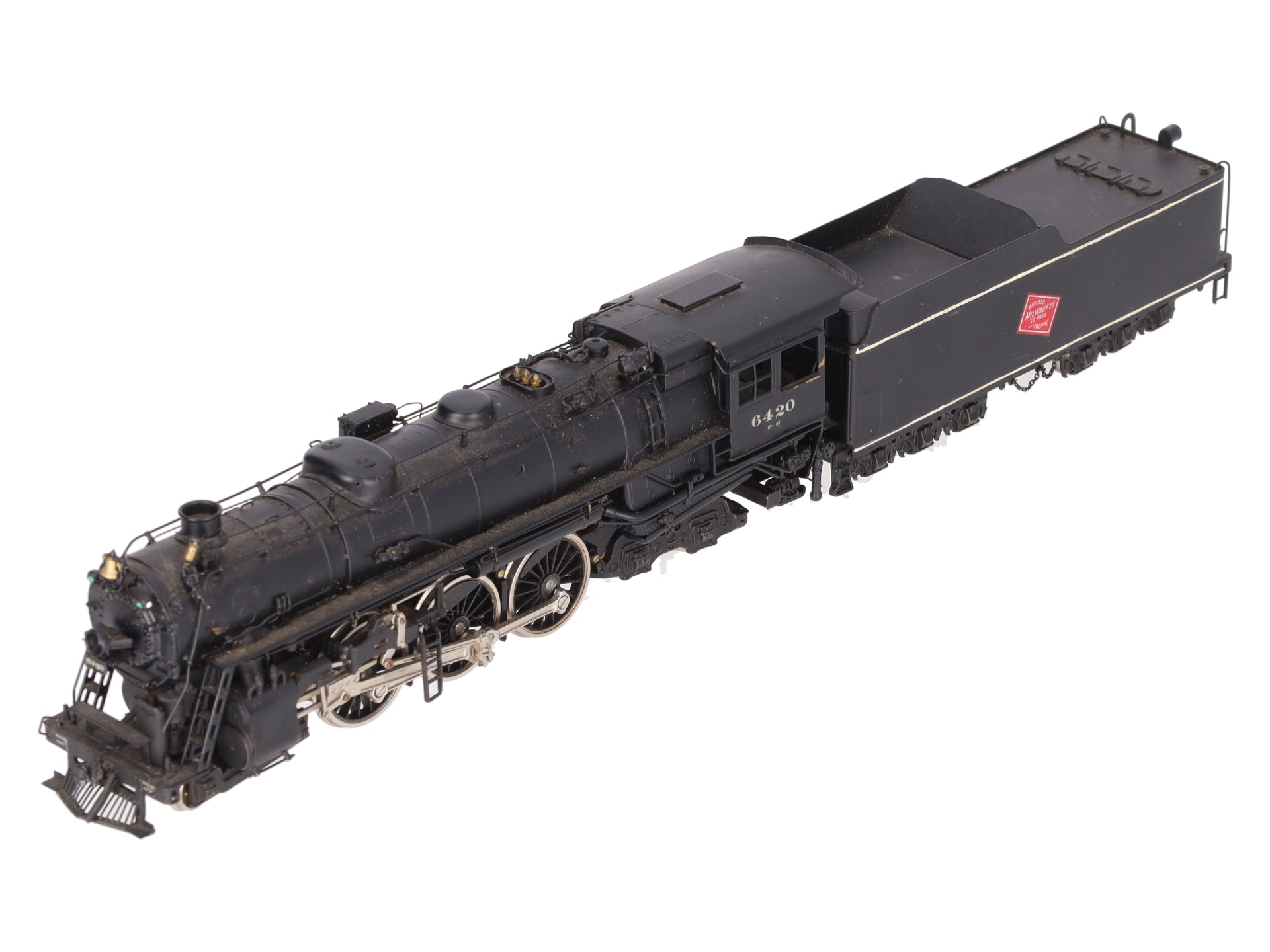 Pacific Fast Mail HO Scale Brass Milwaukee F6a 4-6-4 Steam Locomotive & Tender/Box