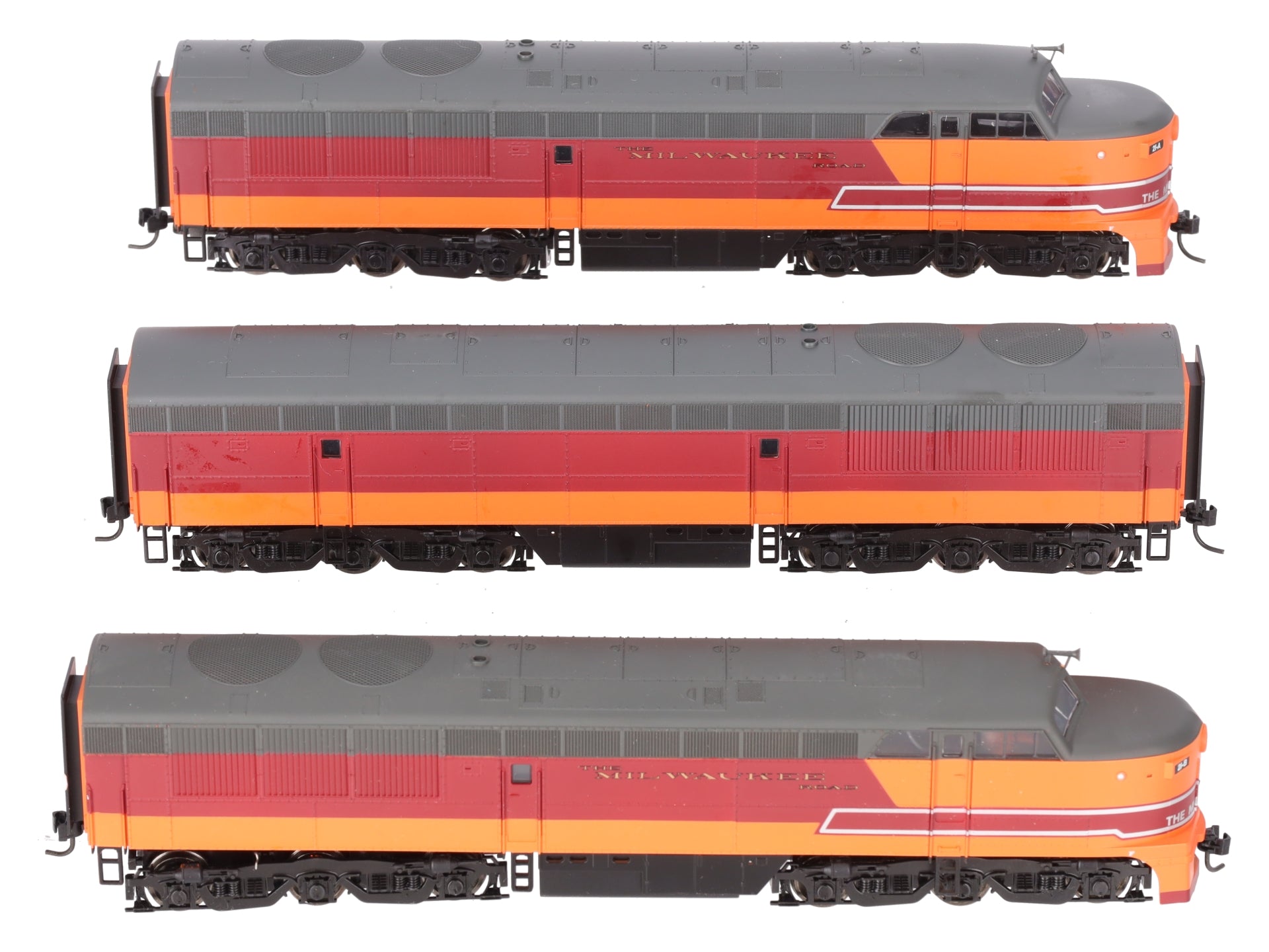 Proto 1000 23892 HO Scale Milwaukee F-M Erie-Built ABA Diesel Locomotive Set EX/Box