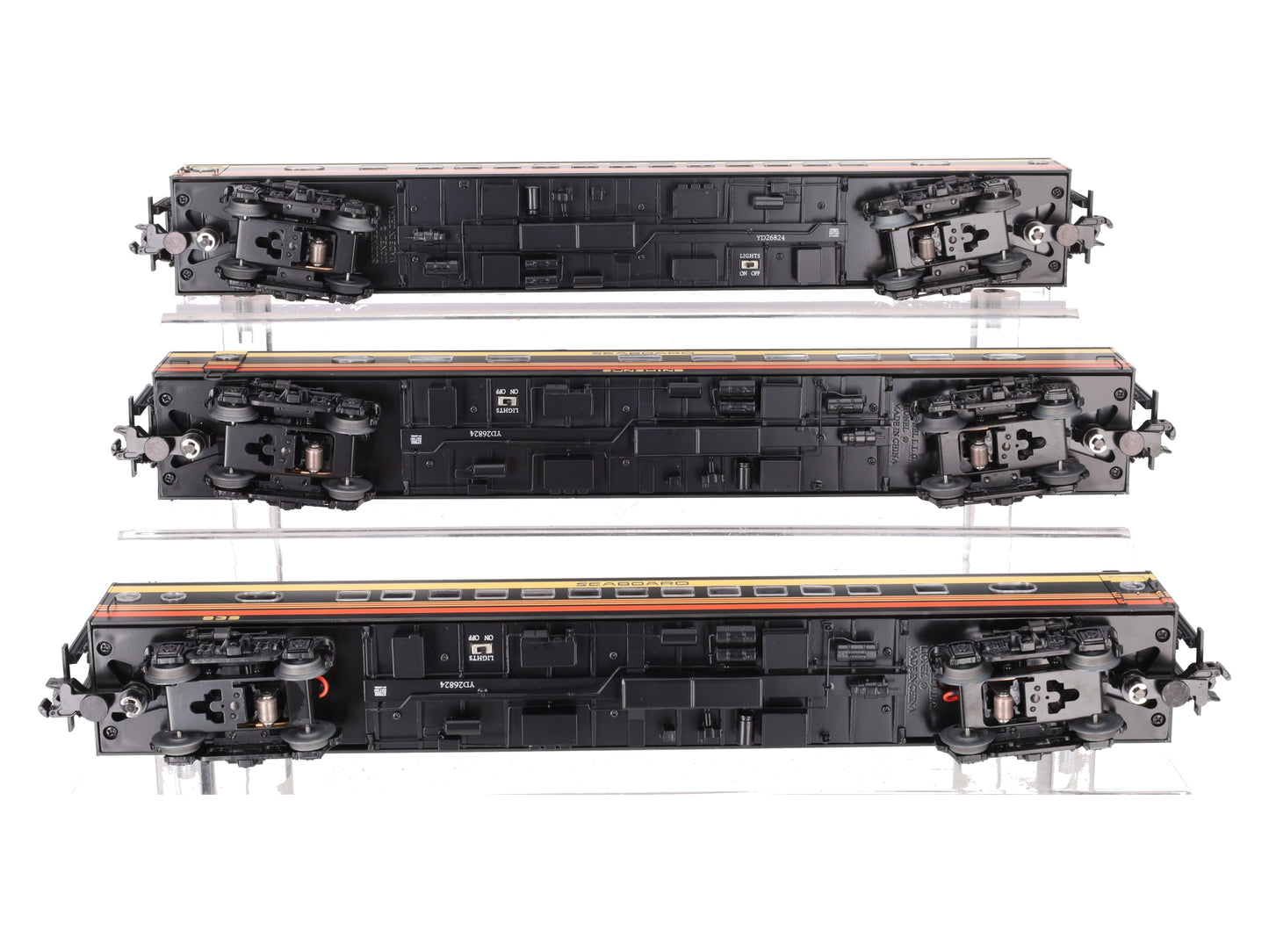 Lionel 2427500 BTO Seaboard 18" Aluminum Passenger Cars (Set of 3) LN/Box