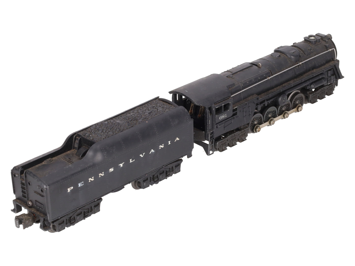 Lionel 681 Vintage O 6-8-6 Diecast S2 Steam Turbine Loco w/2671W Tender VG