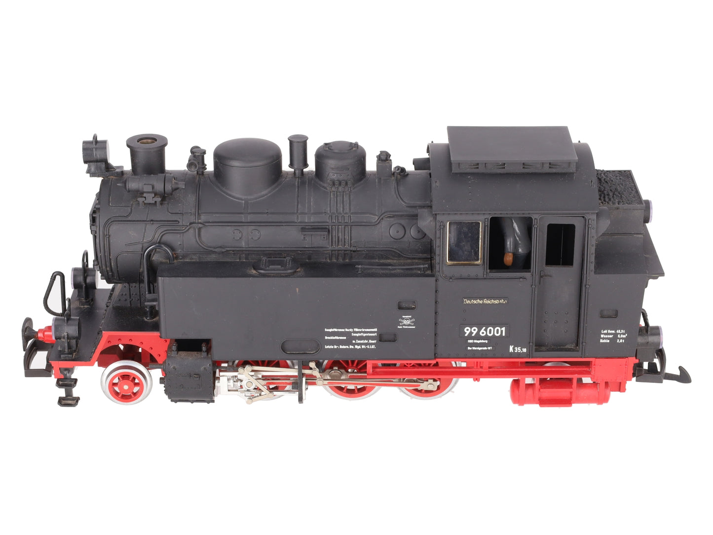 LGB 2080 G Scale Deutsche Reichsbahn 2-6-2 Steam Locomotive #996001 VG/Box