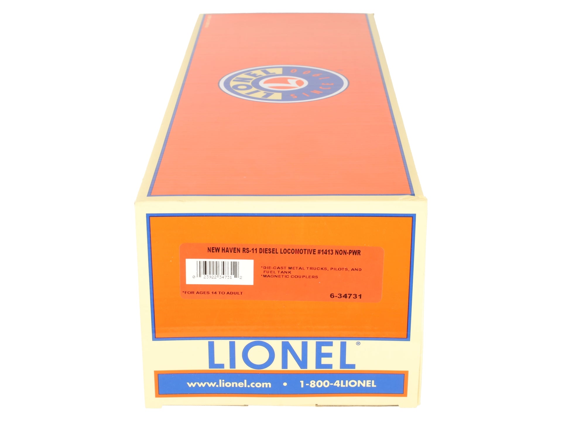 Lionel 6-34731 O Gauge New Haven Non-Powered Scale RS-11 Diesel Locomotive #1413 EX/Box