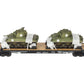 MTH 20-98638 O Norfolk & Western Flat Car with 2 Sherman Tanks EX/Box