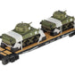 MTH 20-98638 O Norfolk & Western Flat Car with 2 Sherman Tanks