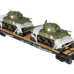 MTH 20-98638 O Norfolk & Western Flat Car with 2 Sherman Tanks