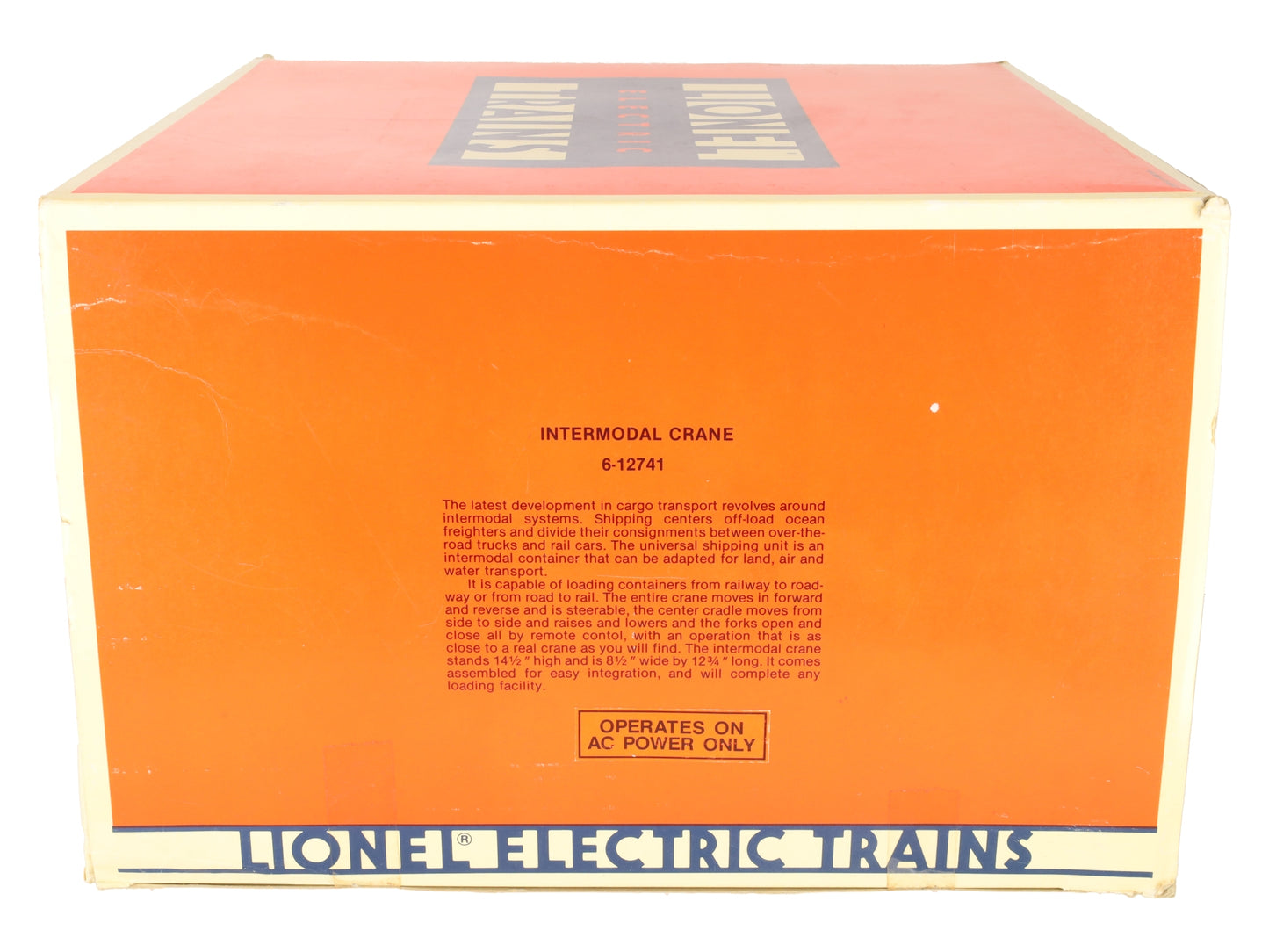Lionel 6-12741 O Gauge Union Pacific Intermodal Crane Mi-Jack Translift EX/Box