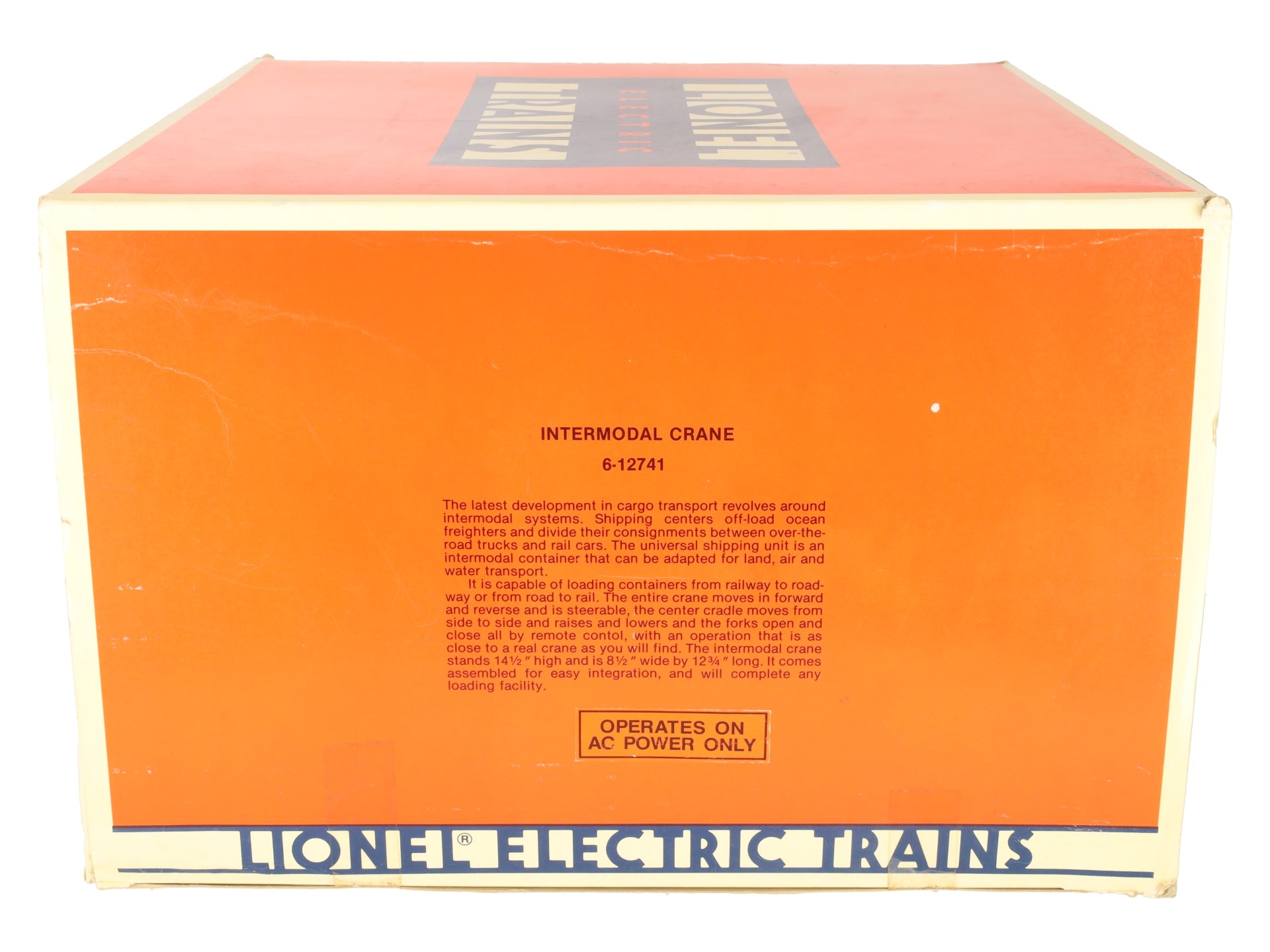 Lionel 6-12741 O Gauge Union Pacific Intermodal Crane Mi-Jack Translift EX/Box