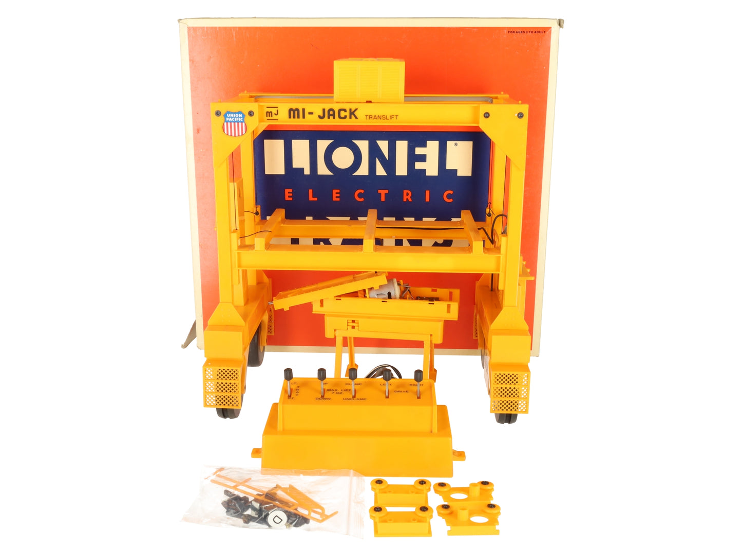 Lionel 6-12741 O Gauge Union Pacific Intermodal Crane Mi-Jack Translift EX/Box