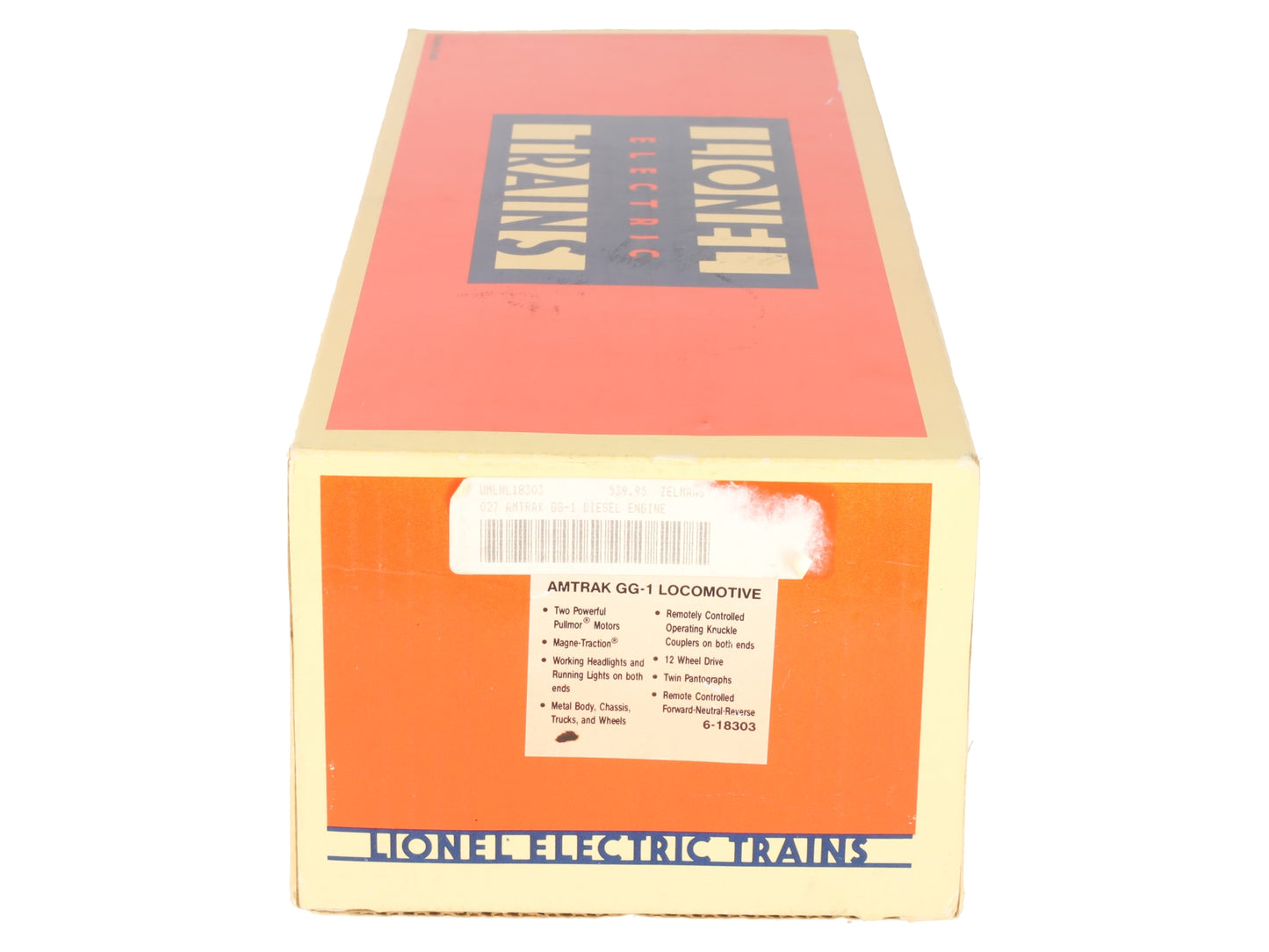 Lionel 6-18303 O Gauge Amtrak GG-1 Electric Locomotive #8303 EX/Box