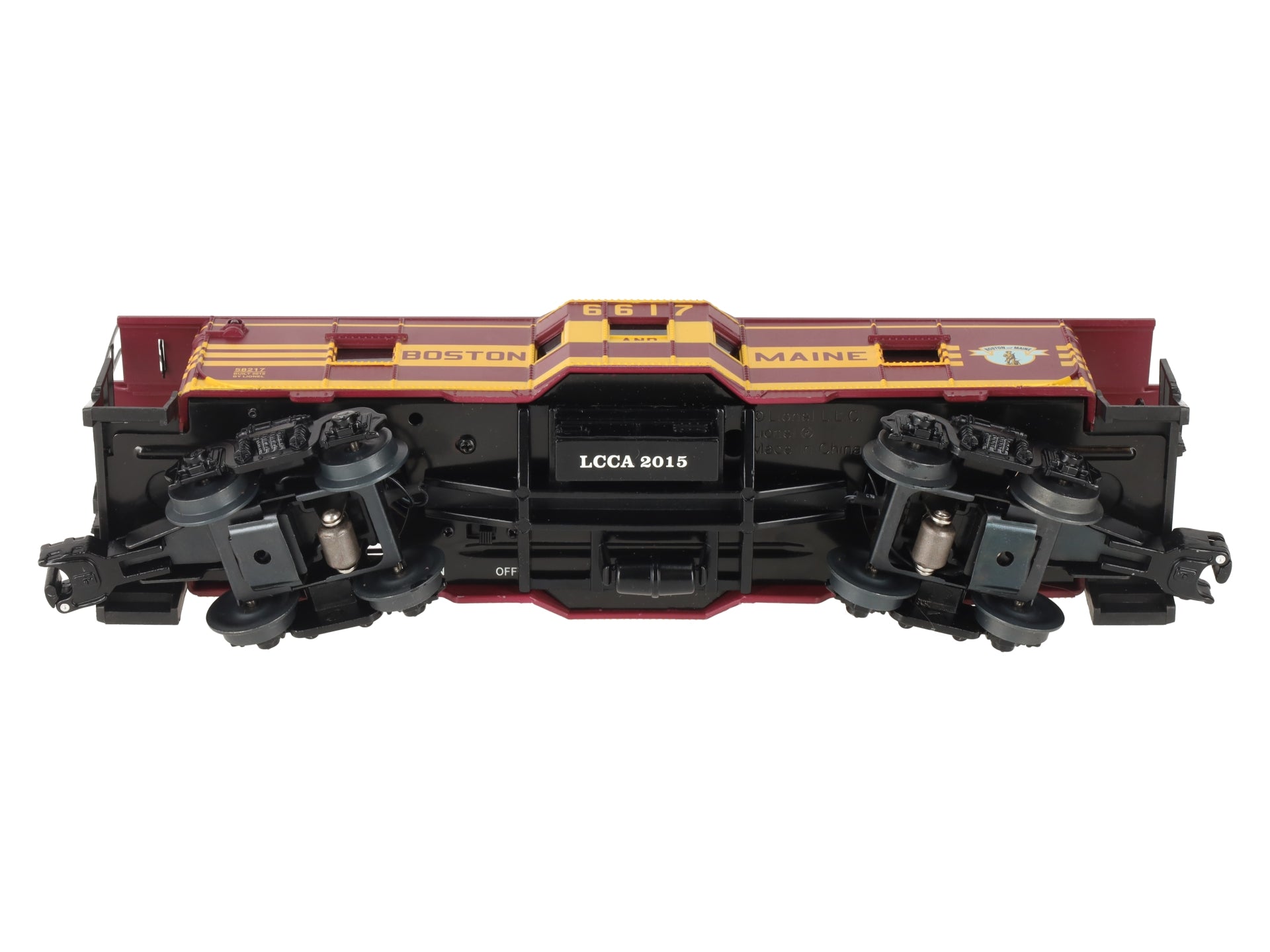 Lionel 6-58217 O Boston and Maine LLC Smoking Bay Window Caboose #6617 EX/Box