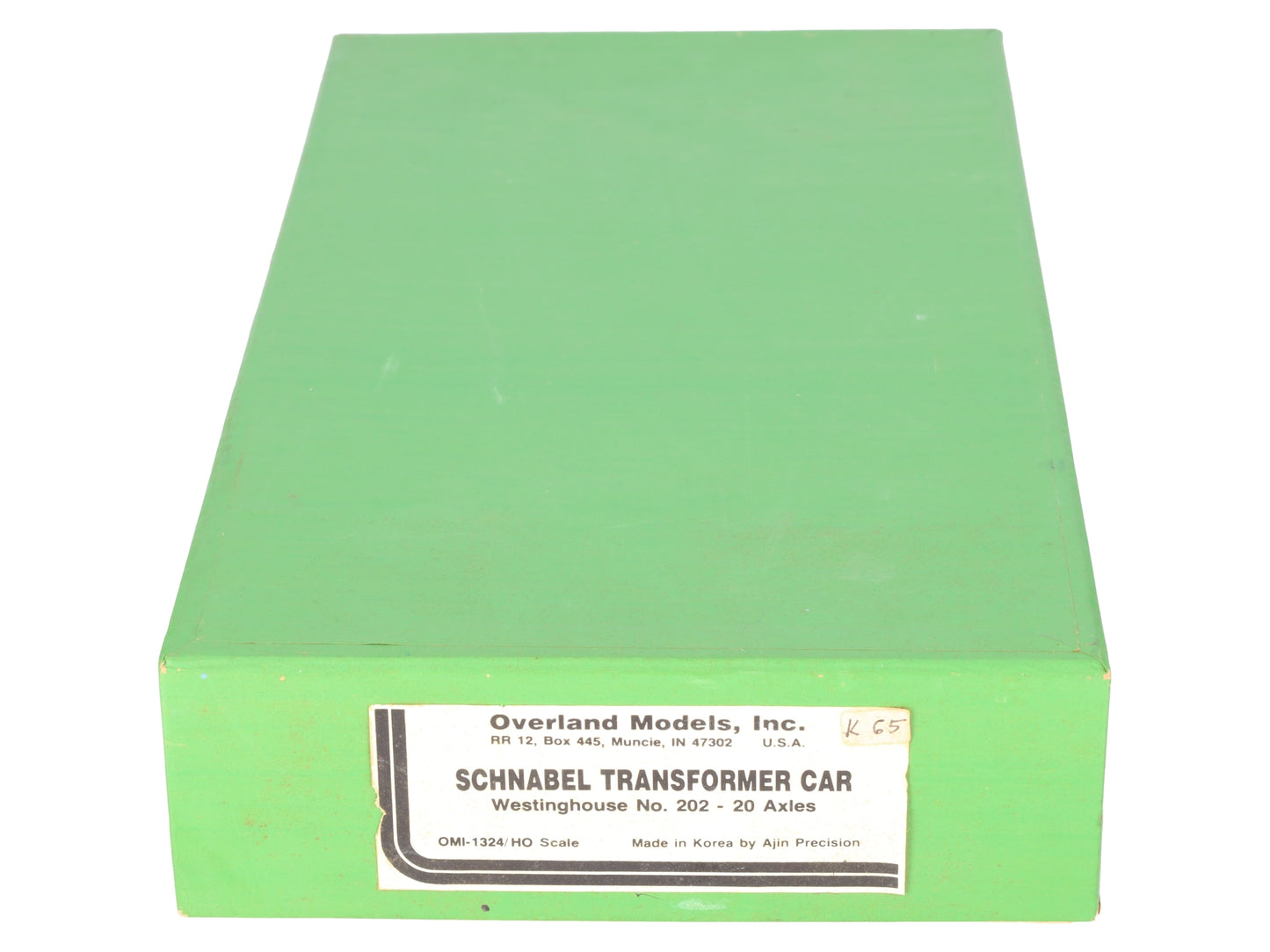 Overland OMI-1324 BRASS HO Schnabel Transformer Westinghouse No. 202 -Unpainted EX/Box