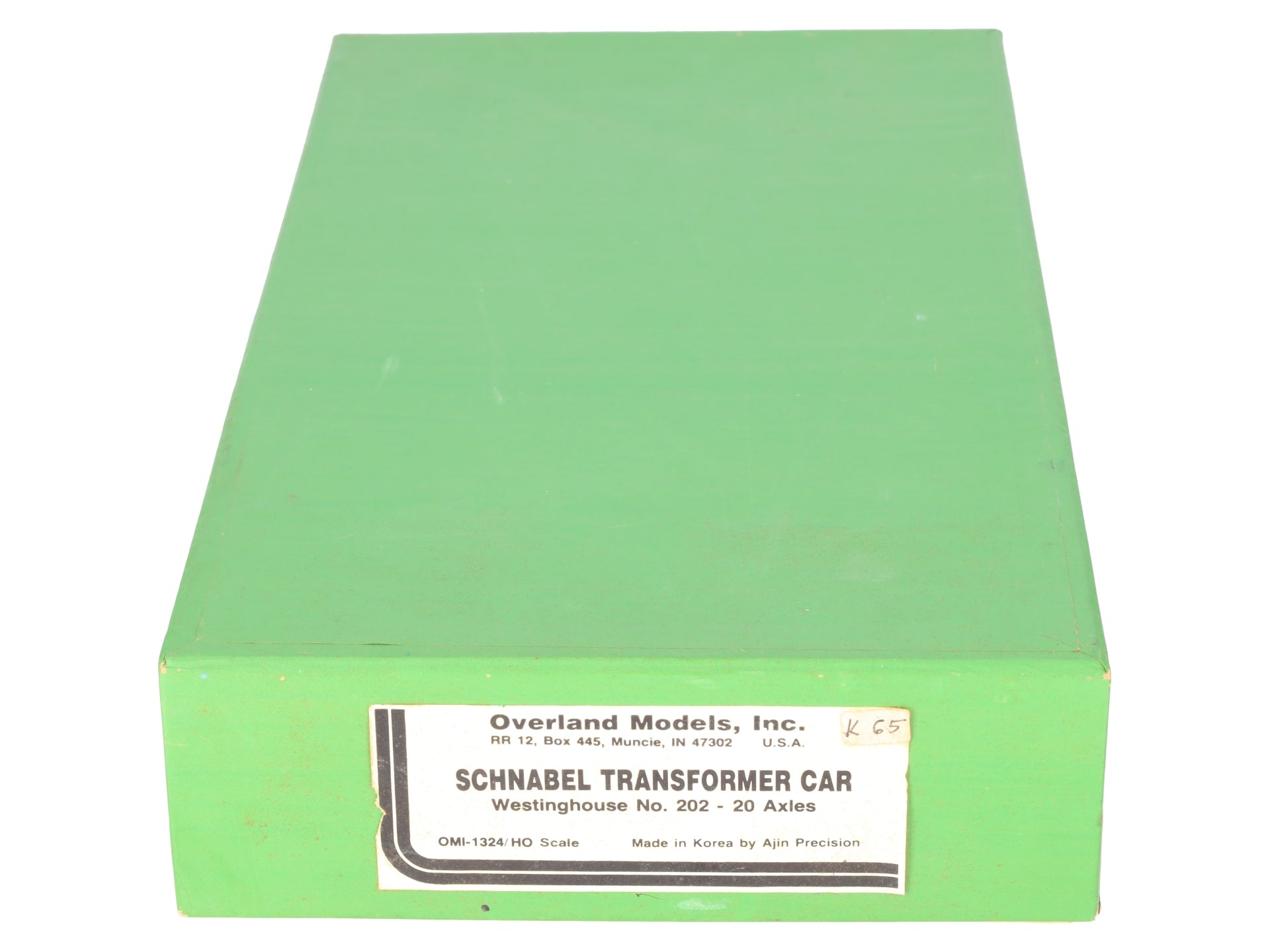Overland OMI-1324 BRASS HO Schnabel Transformer Westinghouse No. 202 -Unpainted EX/Box