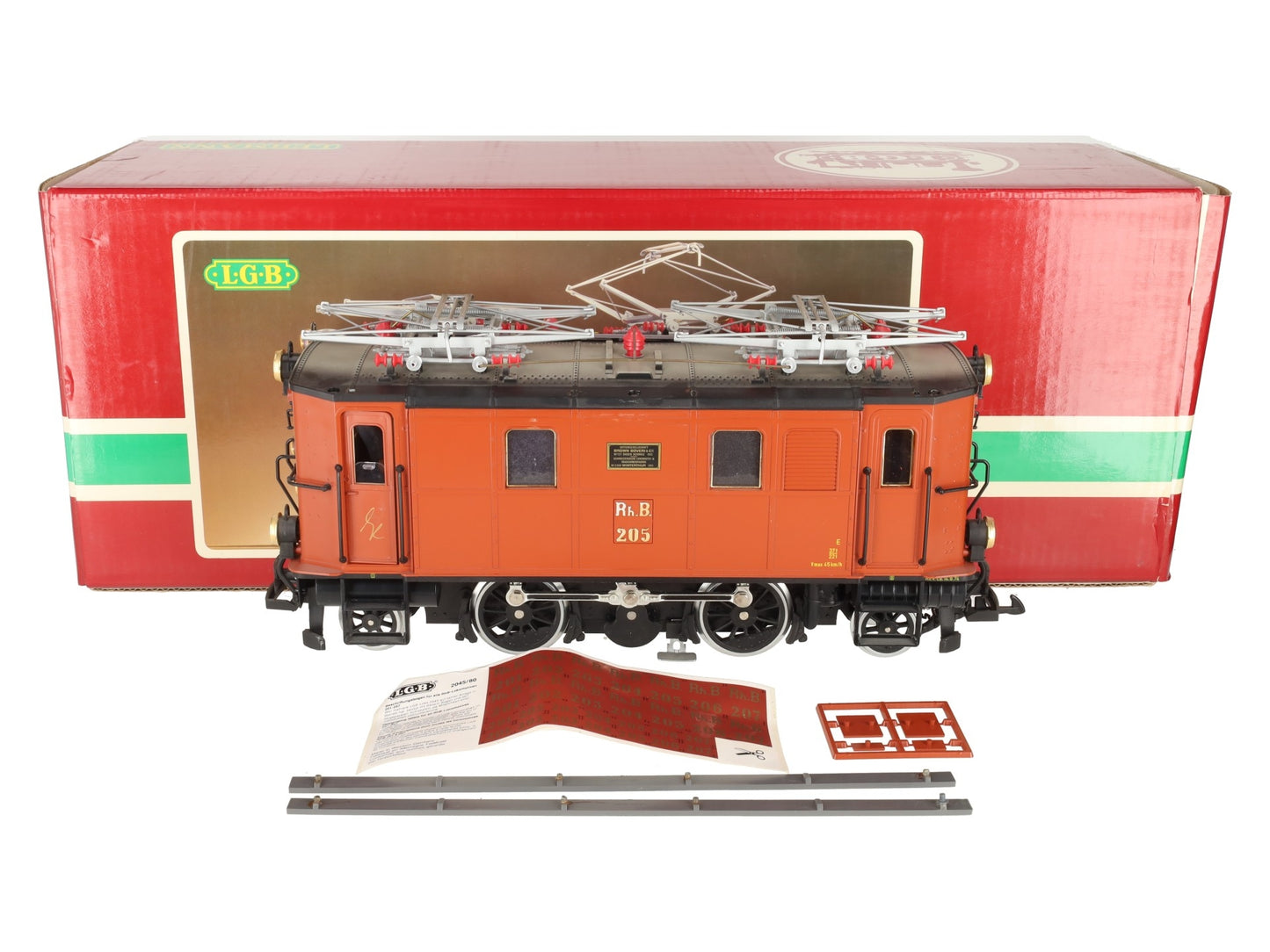 LGB 2045 G Scale RhB Electric Locomotive #205 VG/Box
